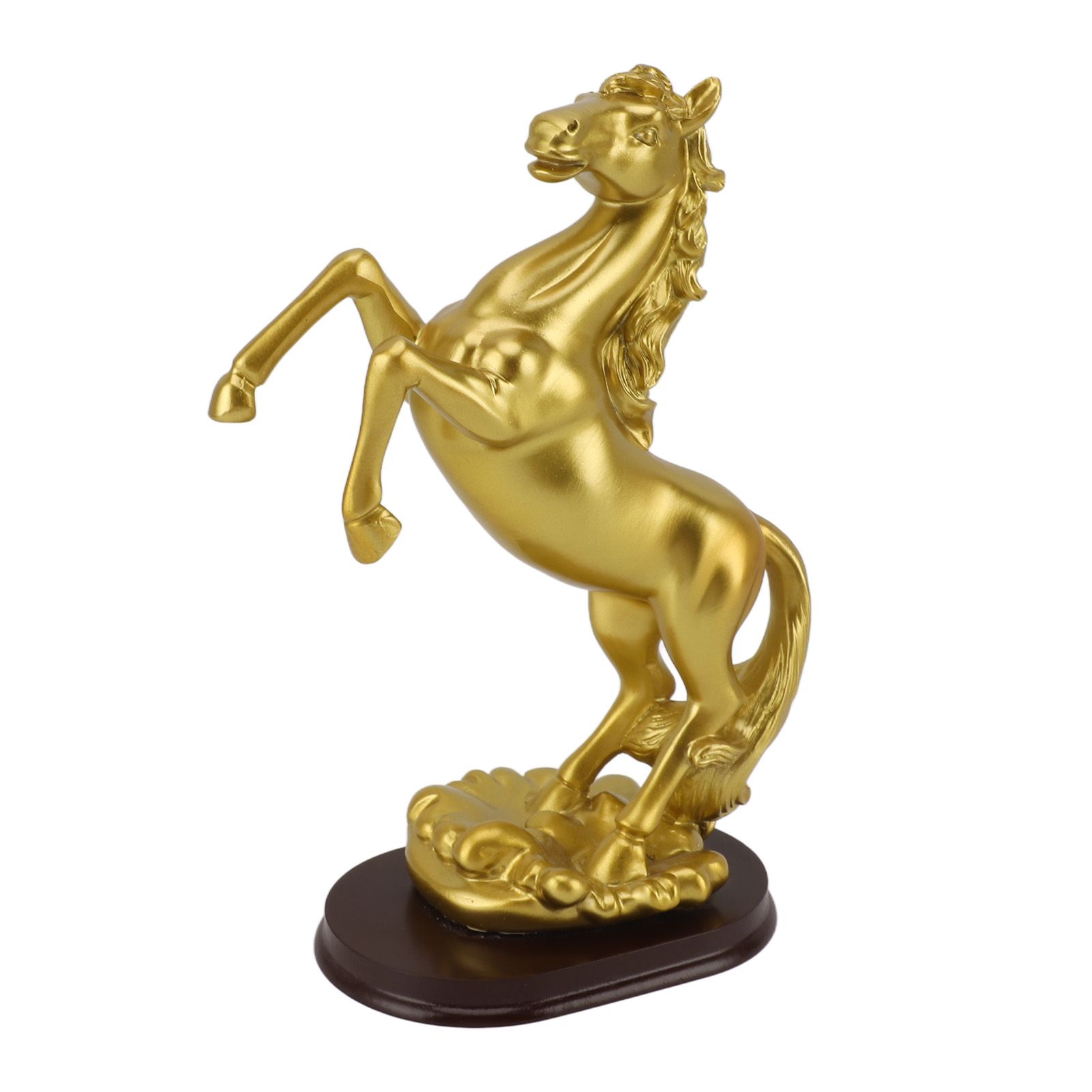 Horse Statue Gold Synthesized Resin Unique Horse Art Figurine for Wine Cabinet view 4