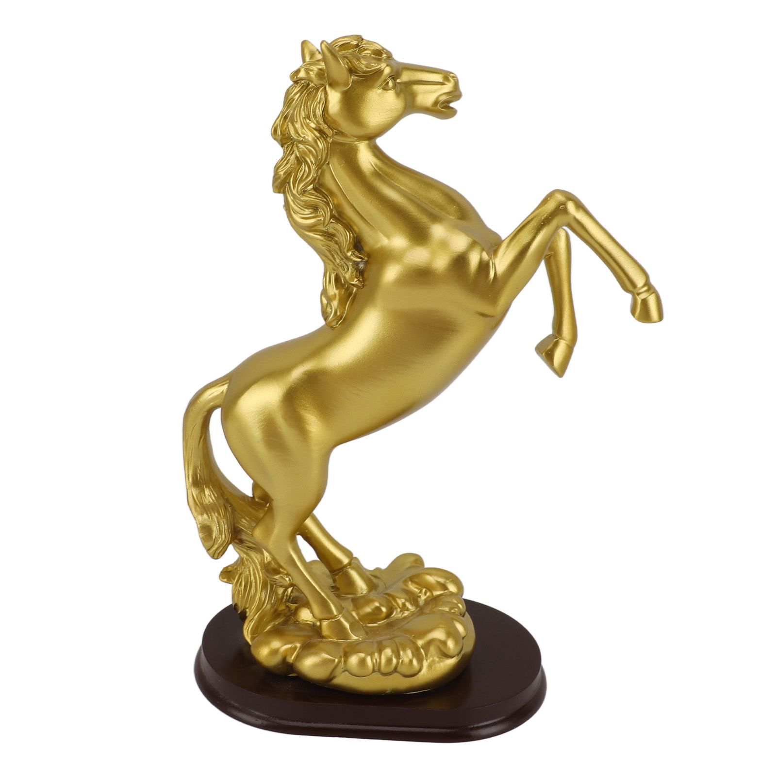 Horse Statue Gold Synthesized Resin Unique Horse Art Figurine for Wine Cabinet view 5