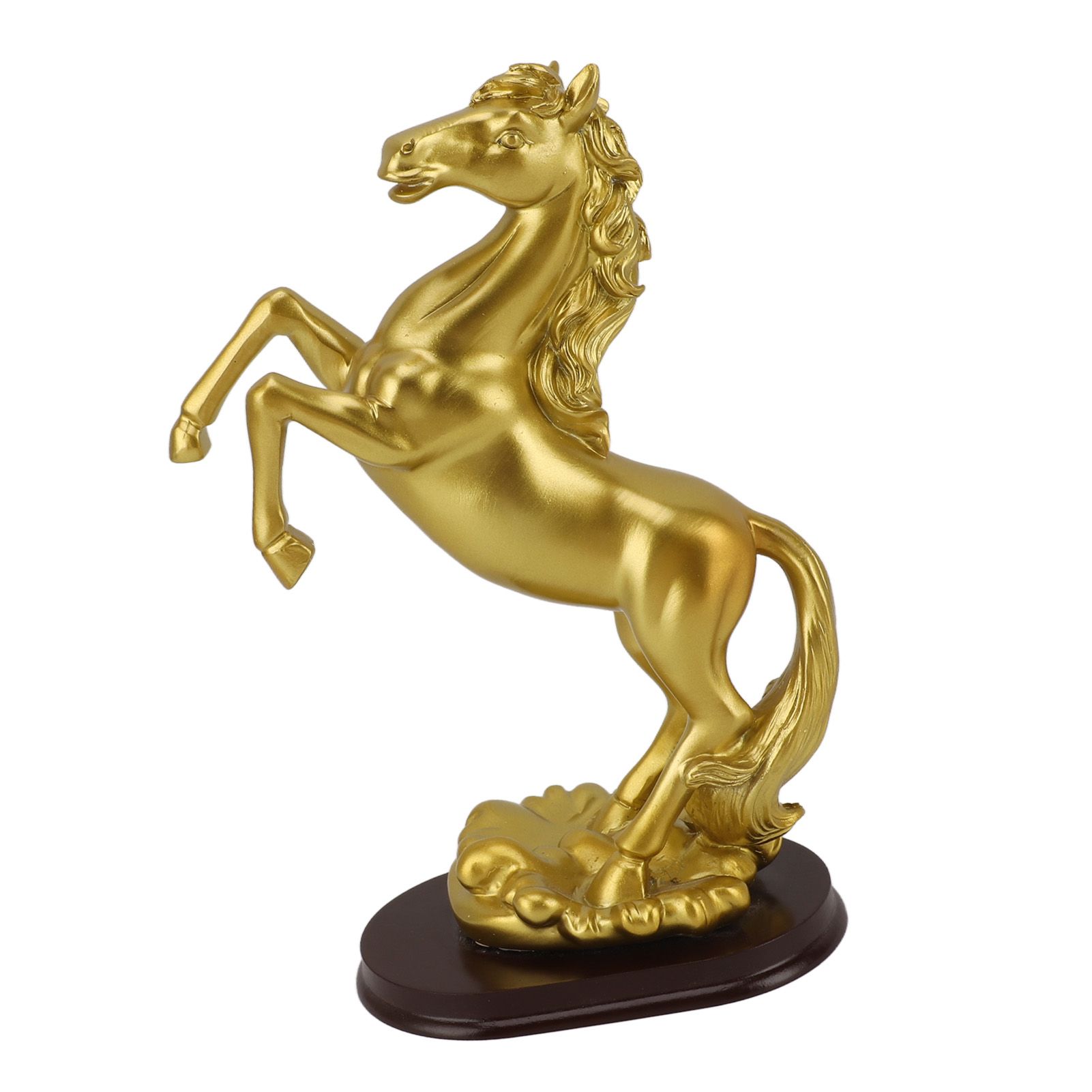 Horse Statue Gold Synthesized Resin Unique Horse Art Figurine for Wine Cabinet view 7