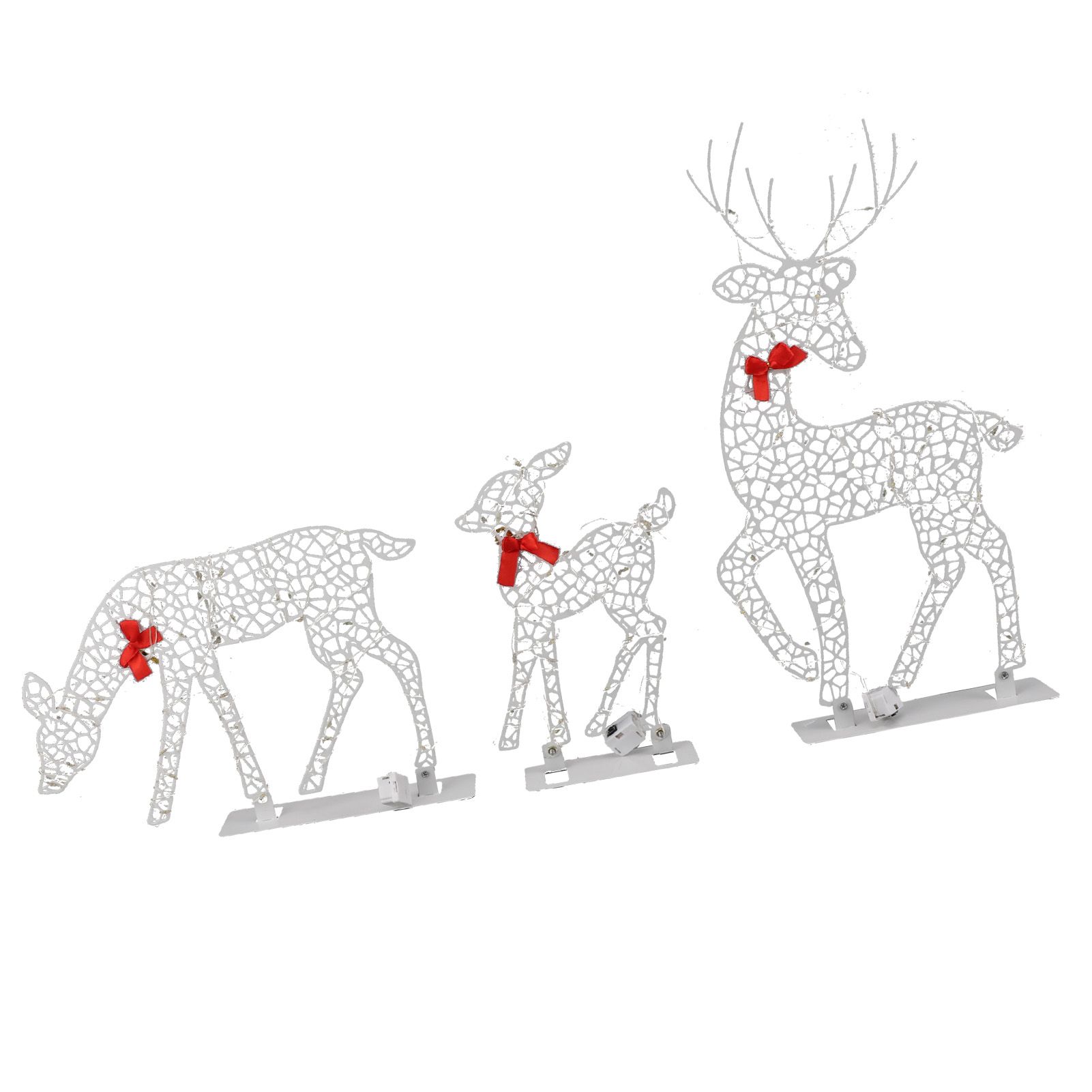 3pcs Lighted Christmas Decoration Deer Home Warm White Light Iron LED Reindeer view 7