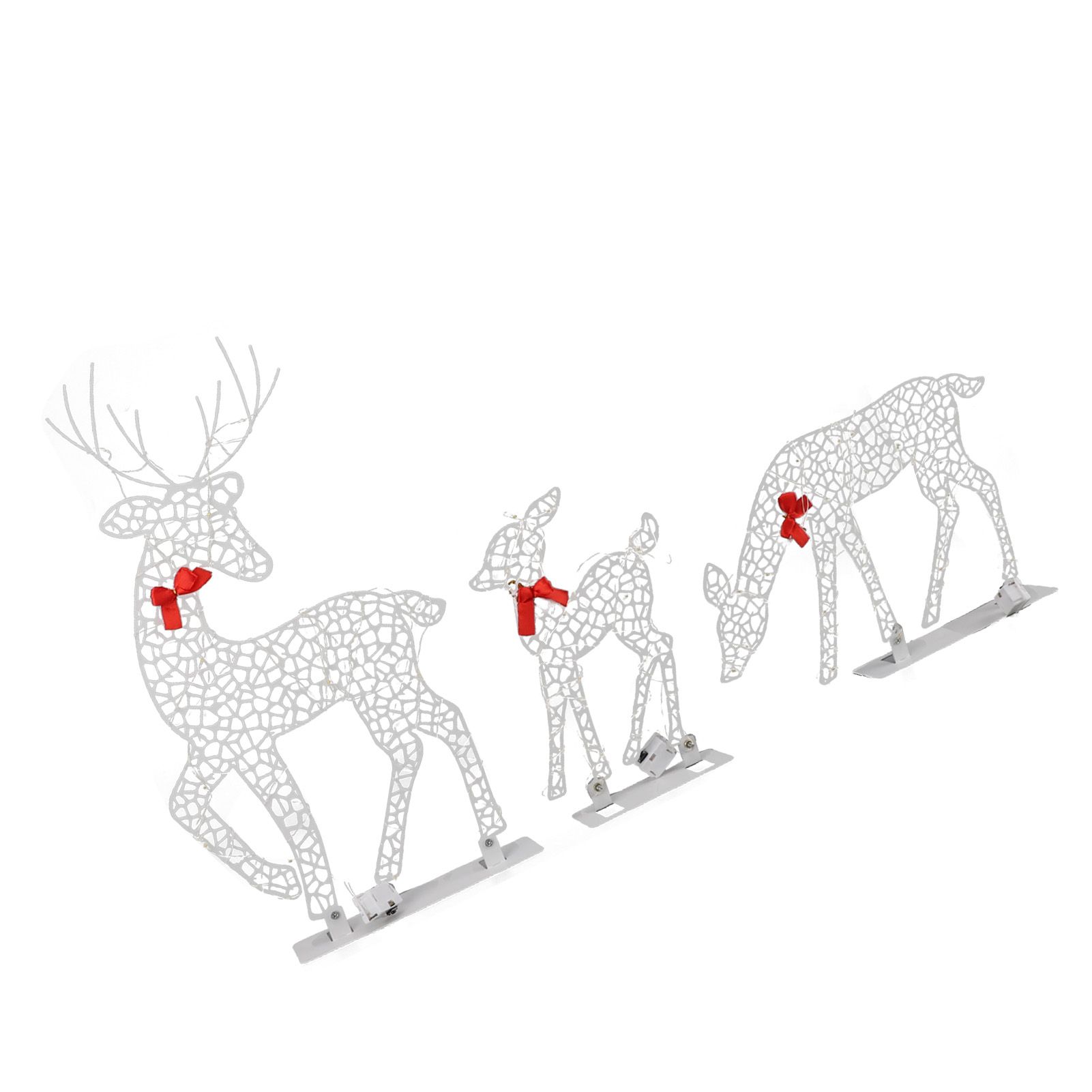 3pcs Lighted Christmas Decoration Deer Home Warm White Light Iron LED Reindeer view 8