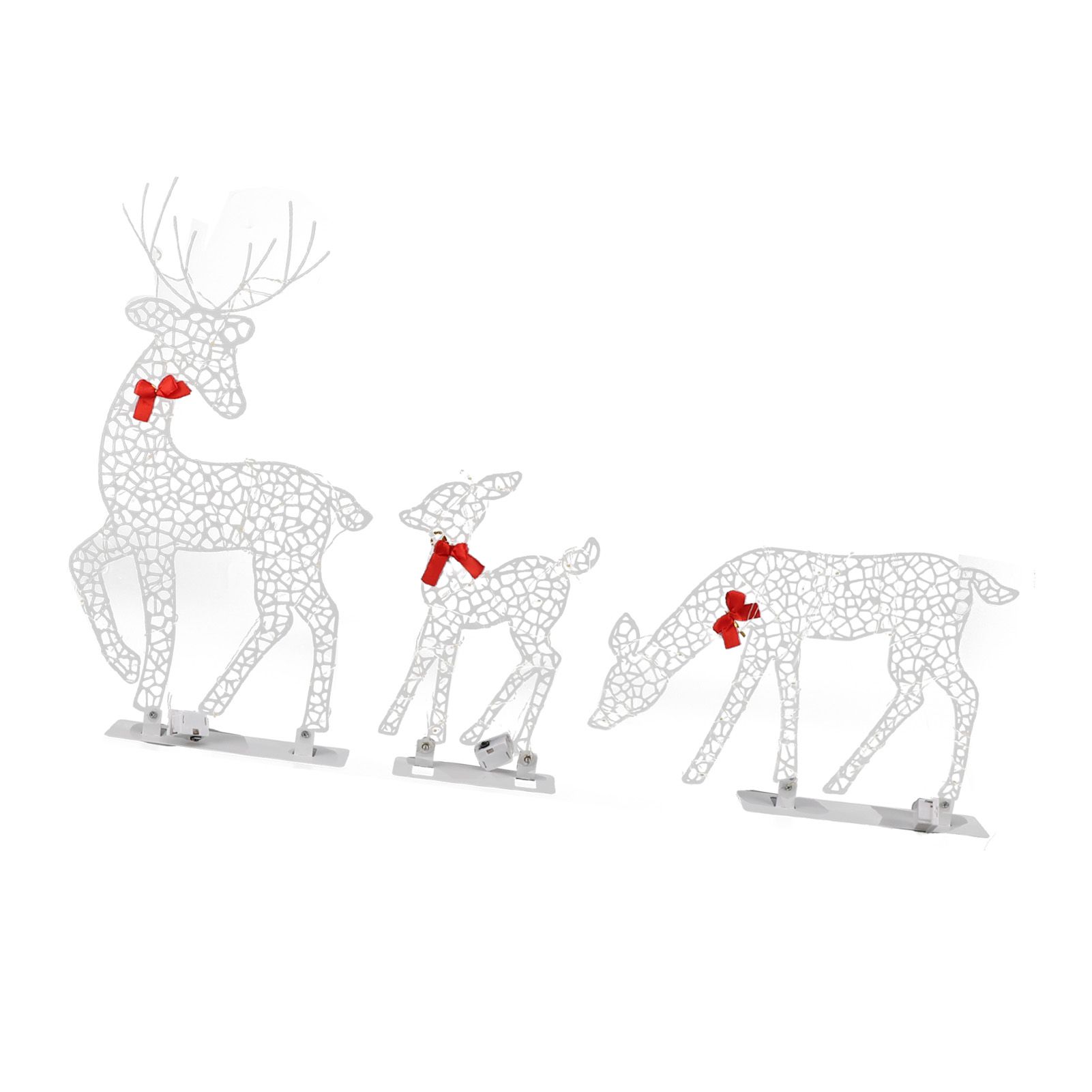 3pcs Lighted Christmas Decoration Deer Home Warm White Light Iron LED Reindeer view 9