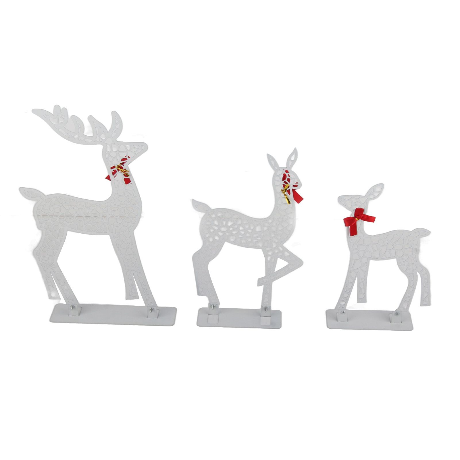 3pcs Lighted Christmas Decoration Deer Home Warm White Light Iron LED Reindeer view 4