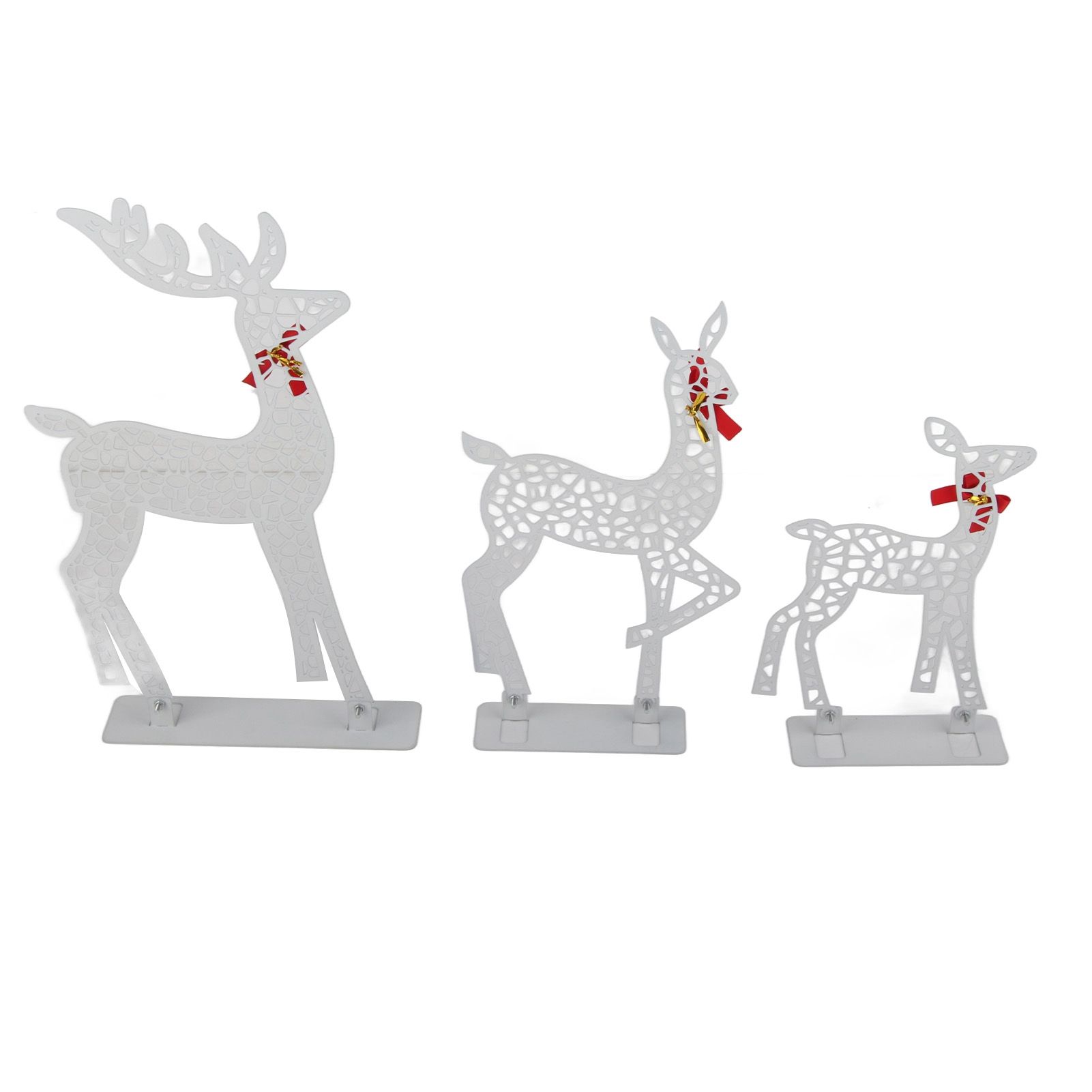 3pcs Lighted Christmas Decoration Deer Home Warm White Light Iron LED Reindeer view 5