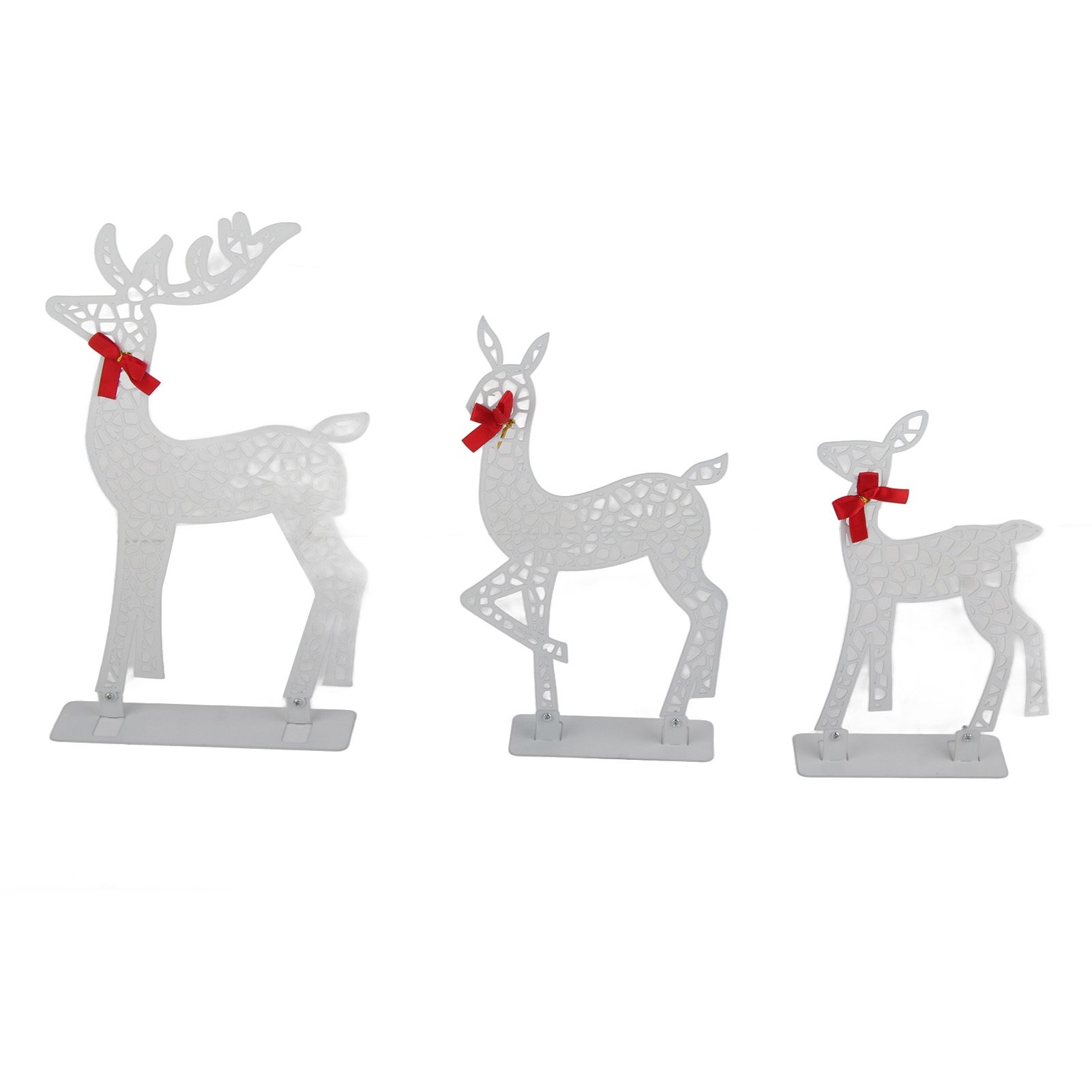 3pcs Lighted Christmas Decoration Deer Home Warm White Light Iron LED Reindeer view 7