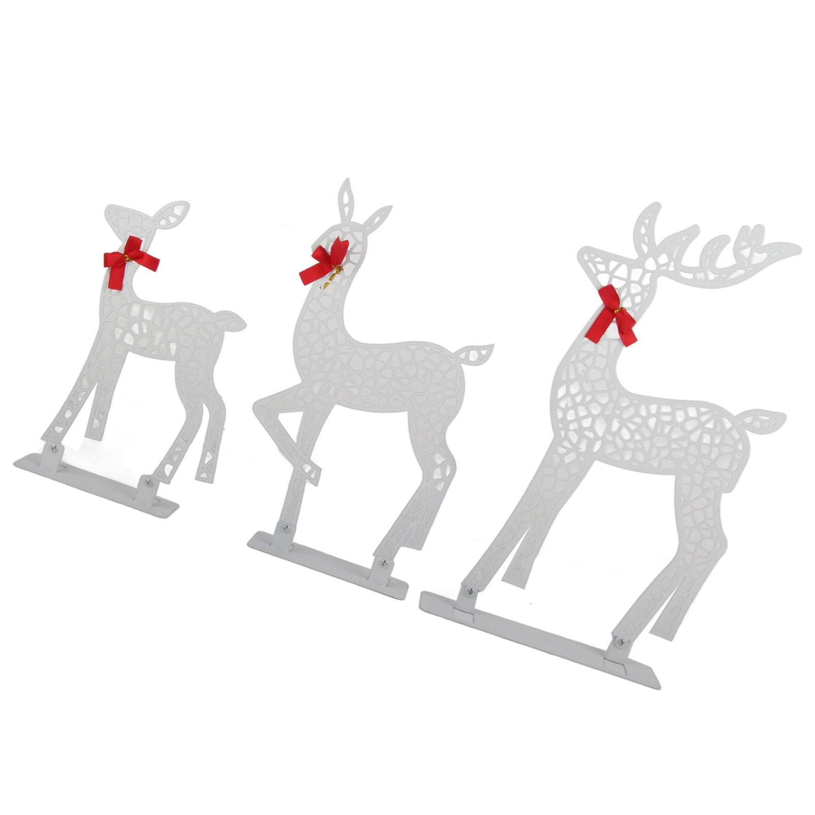 3pcs Lighted Christmas Decoration Deer Home Warm White Light Iron LED Reindeer view 8