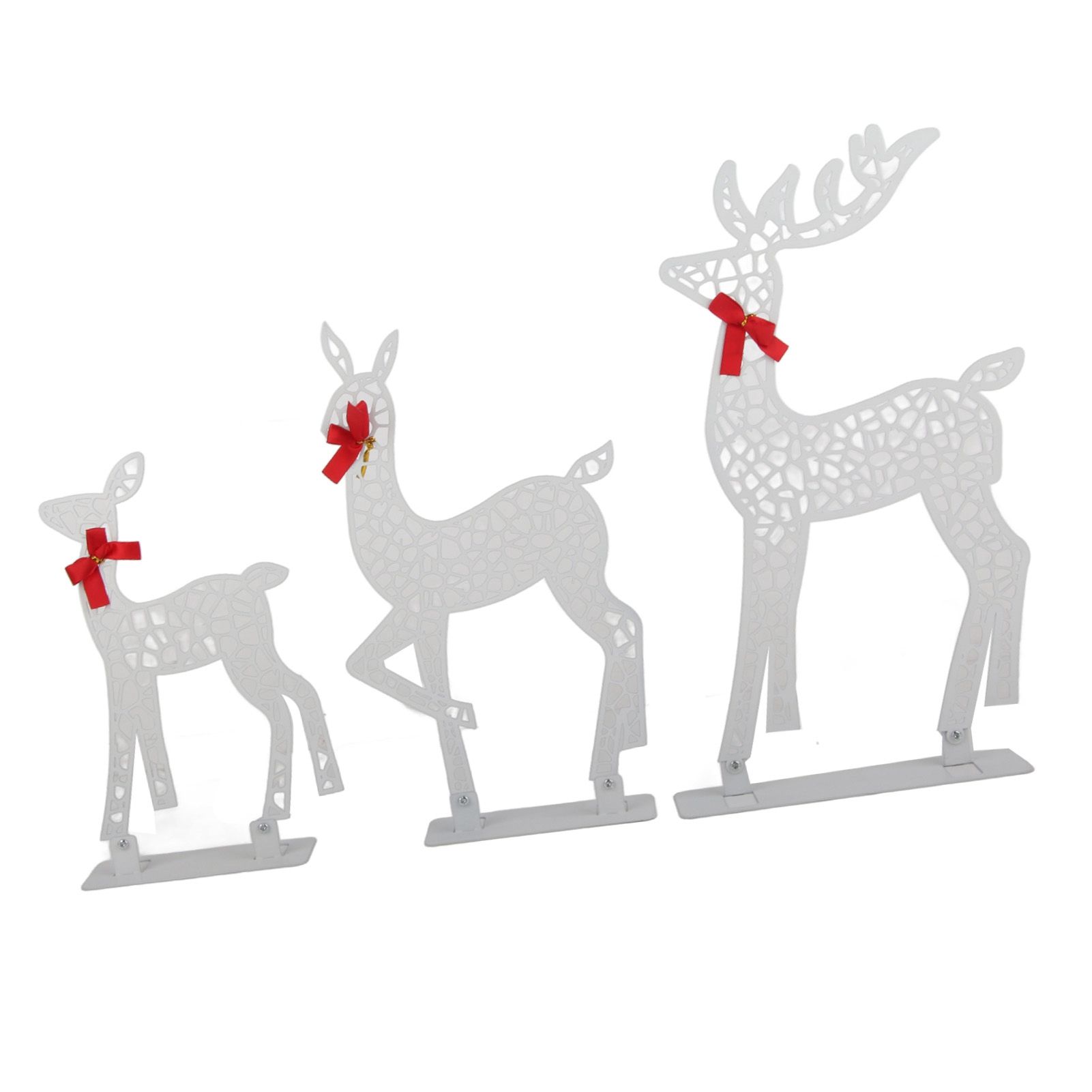 3pcs Lighted Christmas Decoration Deer Home Warm White Light Iron LED Reindeer view 9