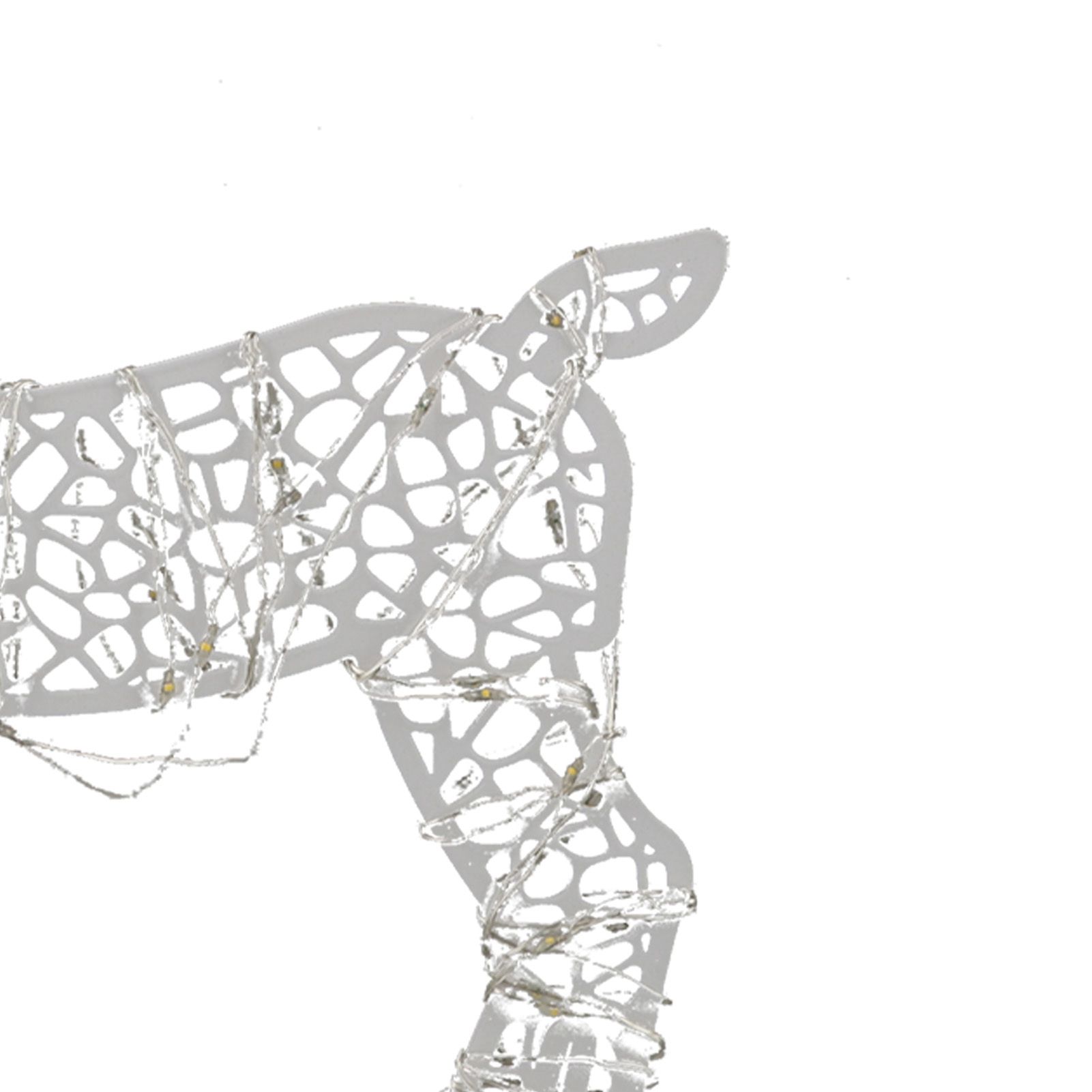 3pcs Lighted Christmas Decoration Deer Home Warm White Light Iron LED Reindeer view 14