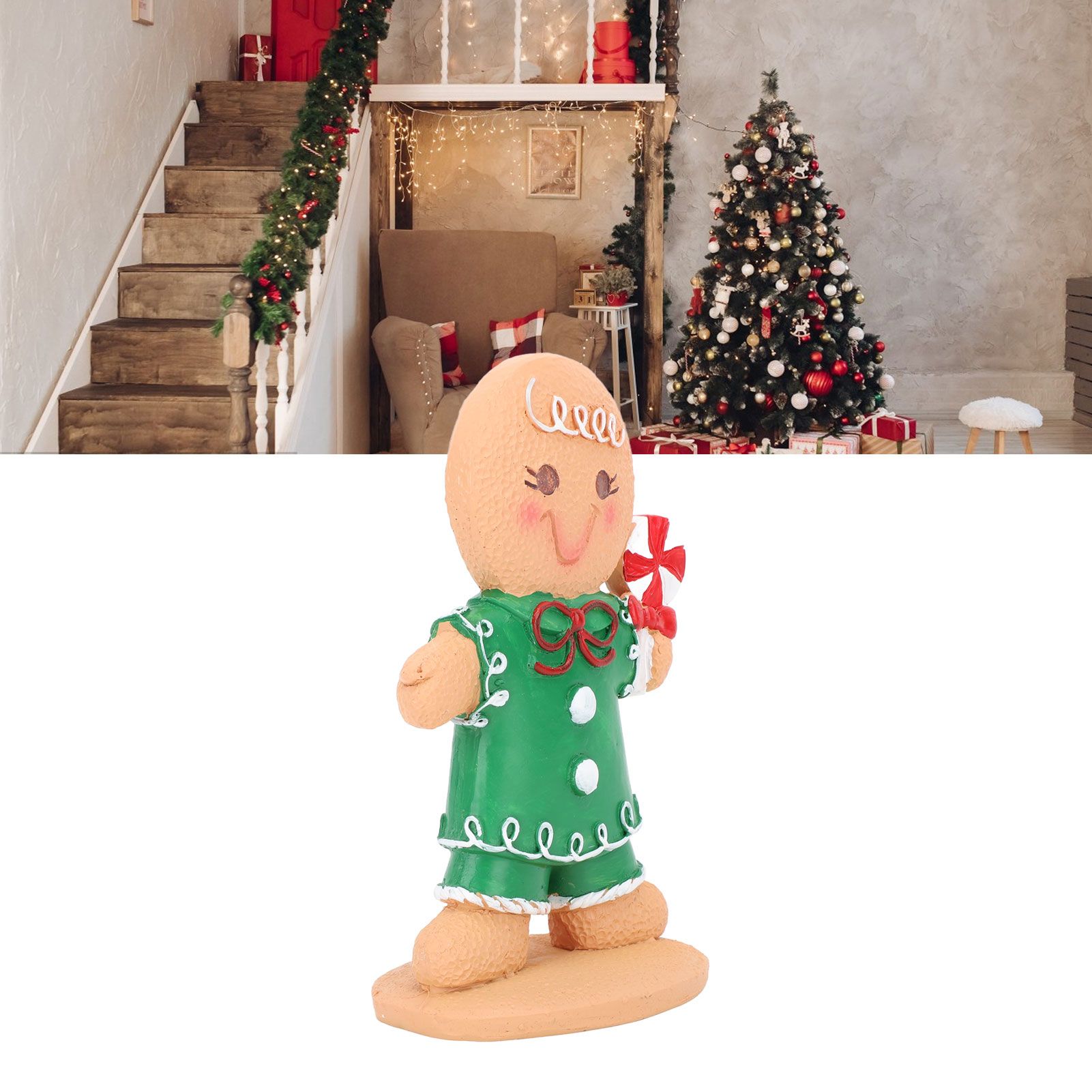 Gingerbread Kids Tabletop Figures Creativity Cute Christmas Gingerbread Table view 11