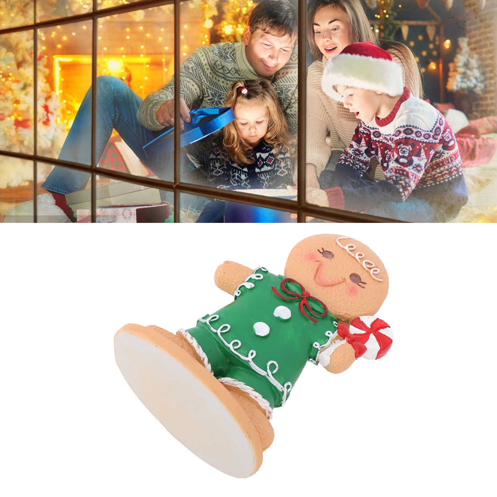 Gingerbread Kids Tabletop Figures Creativity Cute Christmas Gingerbread Table view 12