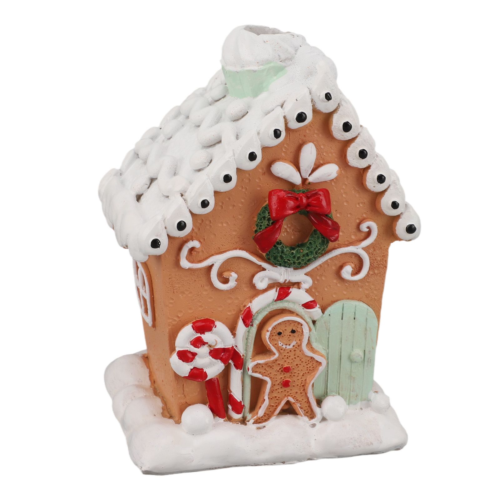 Christmas Gingerbread House Classic Exquisite Resin Christmas House Tabletop view 2
