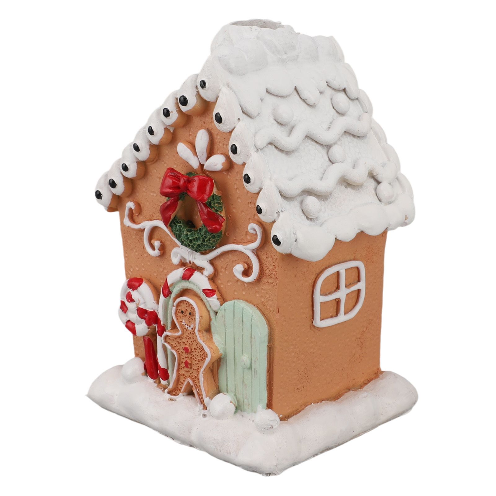 Christmas Gingerbread House Classic Exquisite Resin Christmas House Tabletop view 3