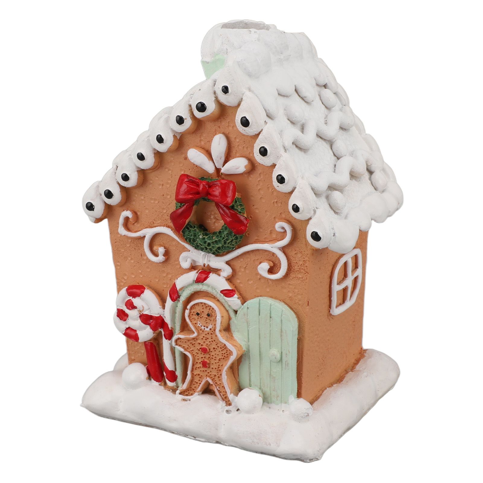 Christmas Gingerbread House Classic Exquisite Resin Christmas House Tabletop view 4
