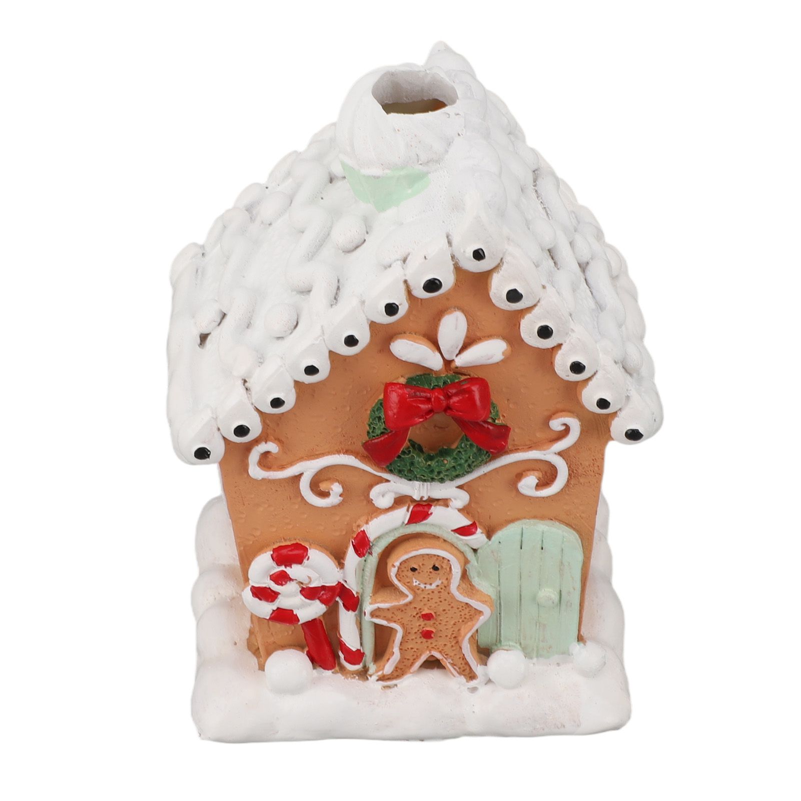 Christmas Gingerbread House Classic Exquisite Resin Christmas House Tabletop view 5