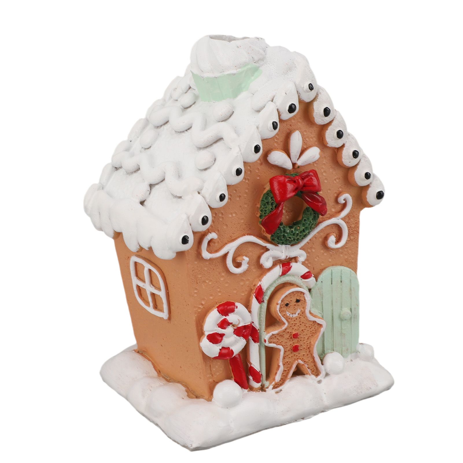 Christmas Gingerbread House Classic Exquisite Resin Christmas House Tabletop view 6