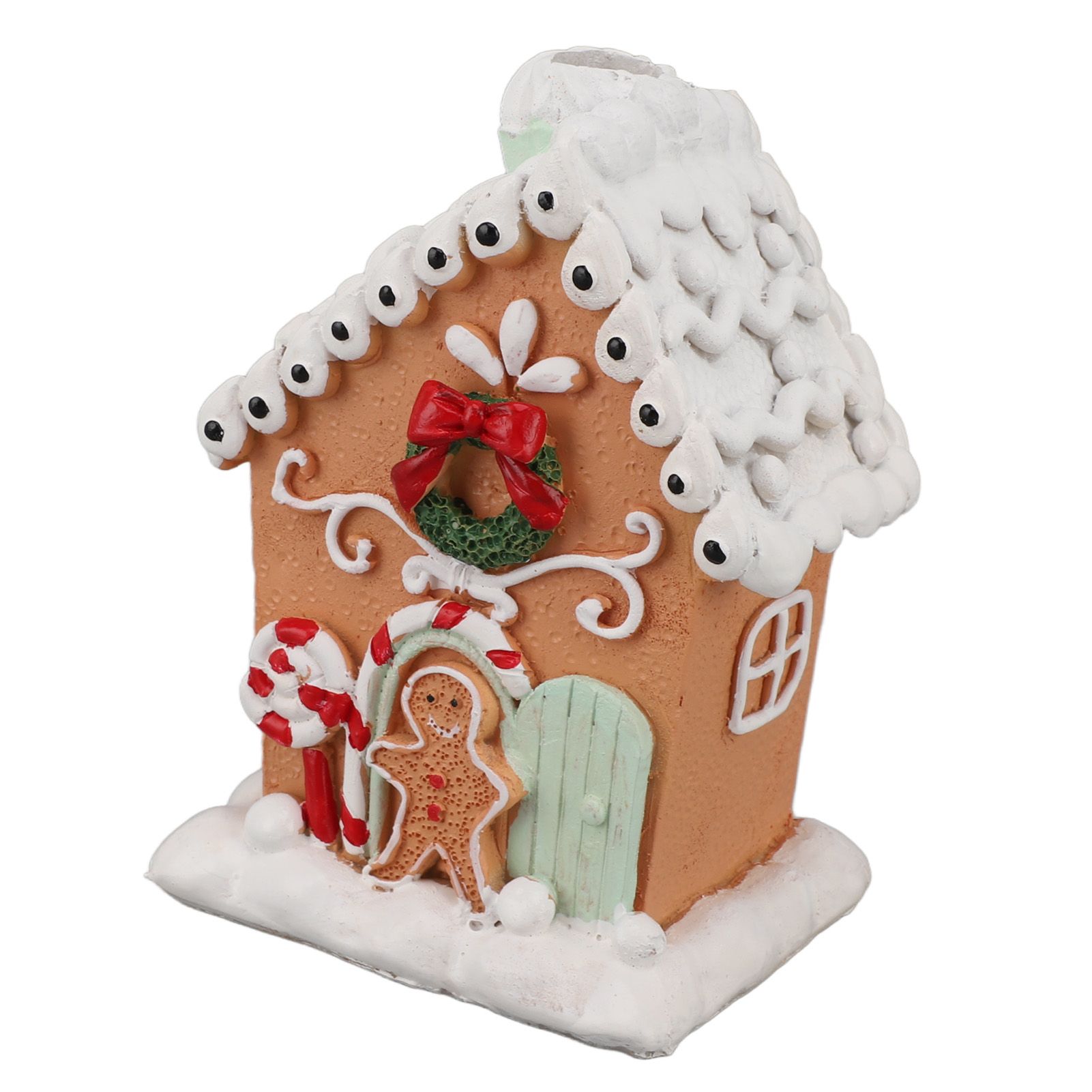 Christmas Gingerbread House Classic Exquisite Resin Christmas House Tabletop view 7