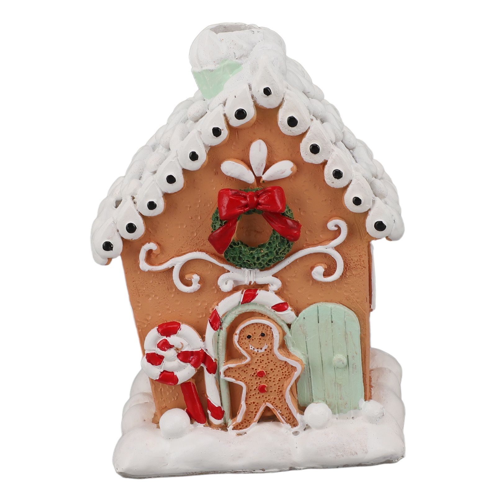 Christmas Gingerbread House Classic Exquisite Resin Christmas House Tabletop view 8