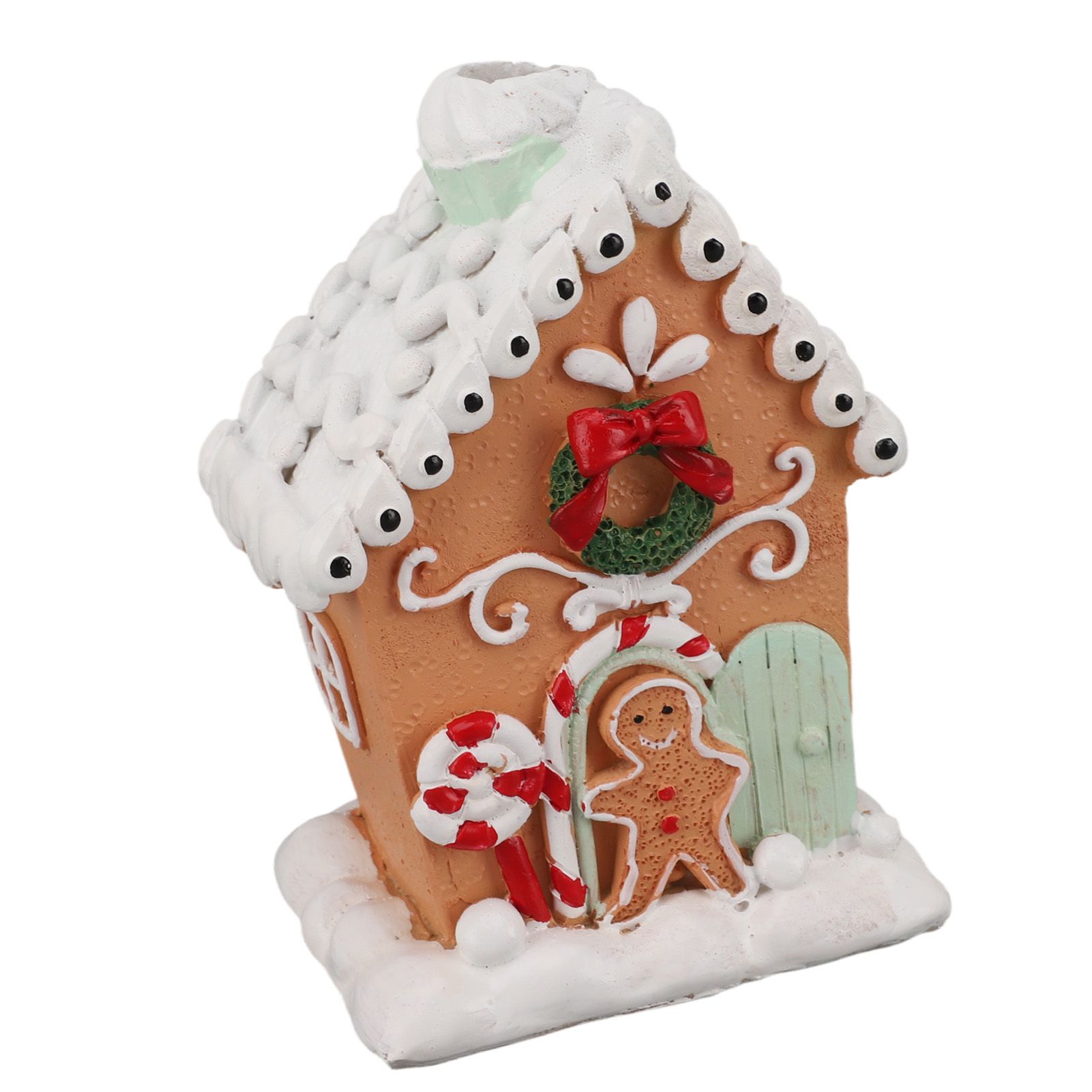 Christmas Gingerbread House Classic Exquisite Resin Christmas House Tabletop view 10