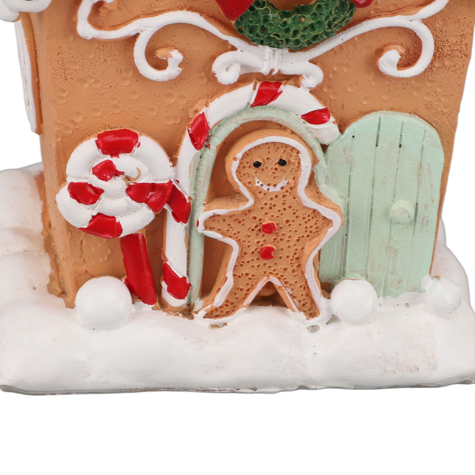 Christmas Gingerbread House Classic Exquisite Resin Christmas House Tabletop view 13