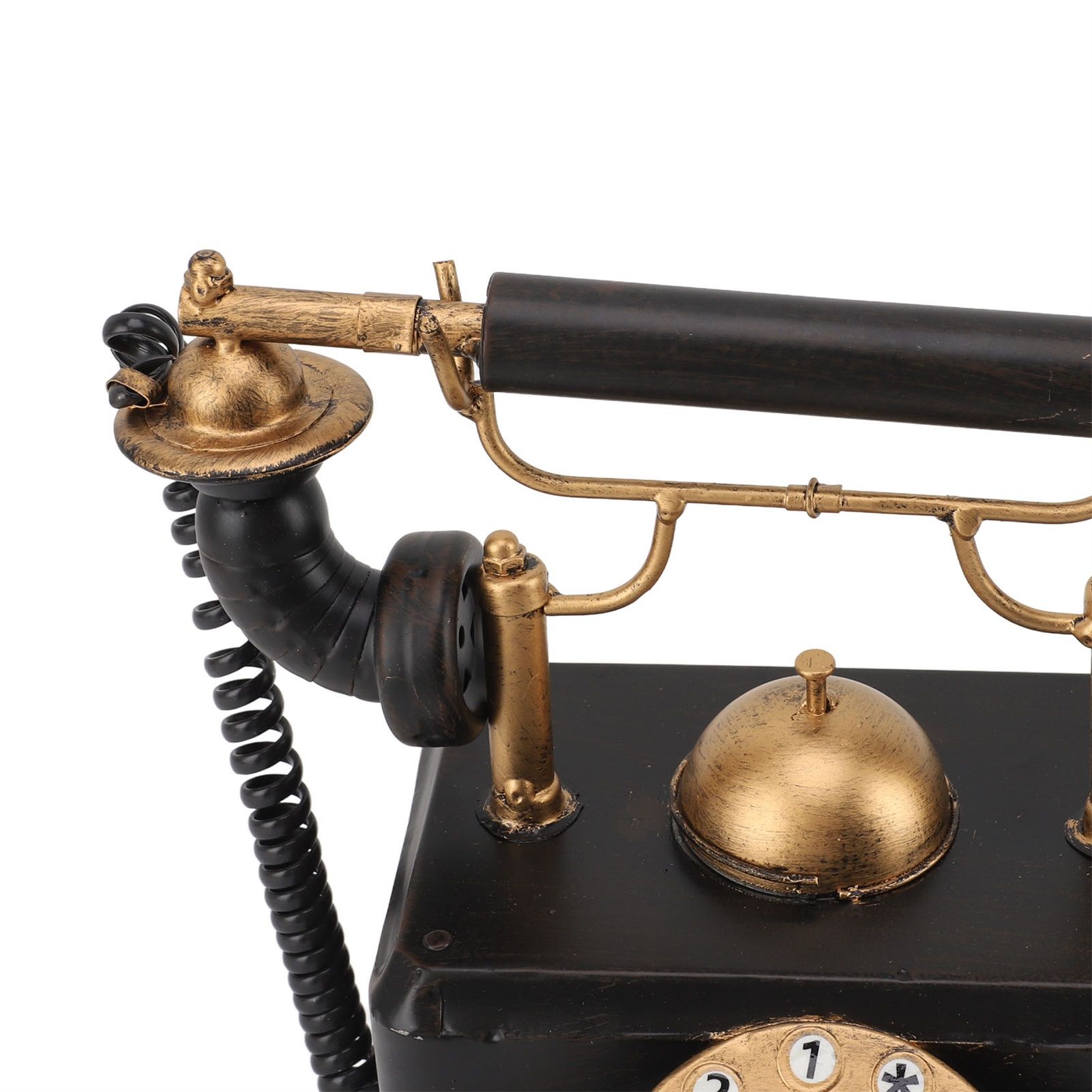 Retro Rotary Dial Phone Vintage Rotary Telephone Decor Statue Artist Figurine view 14