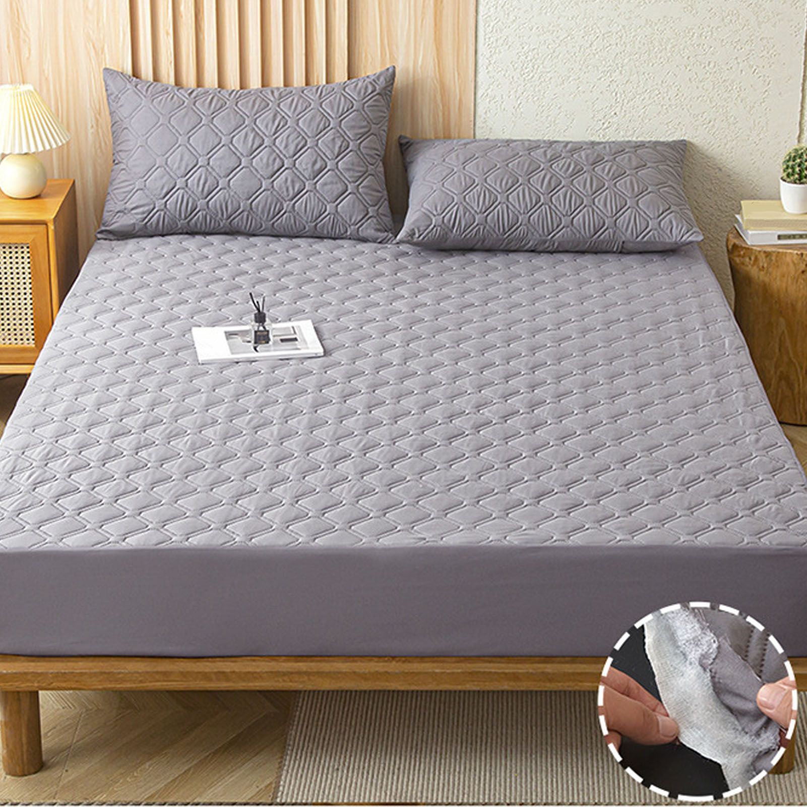 Mattress Cover Waterproof Dustproof Skin Friendly Cotton Insert Design Bed view 11