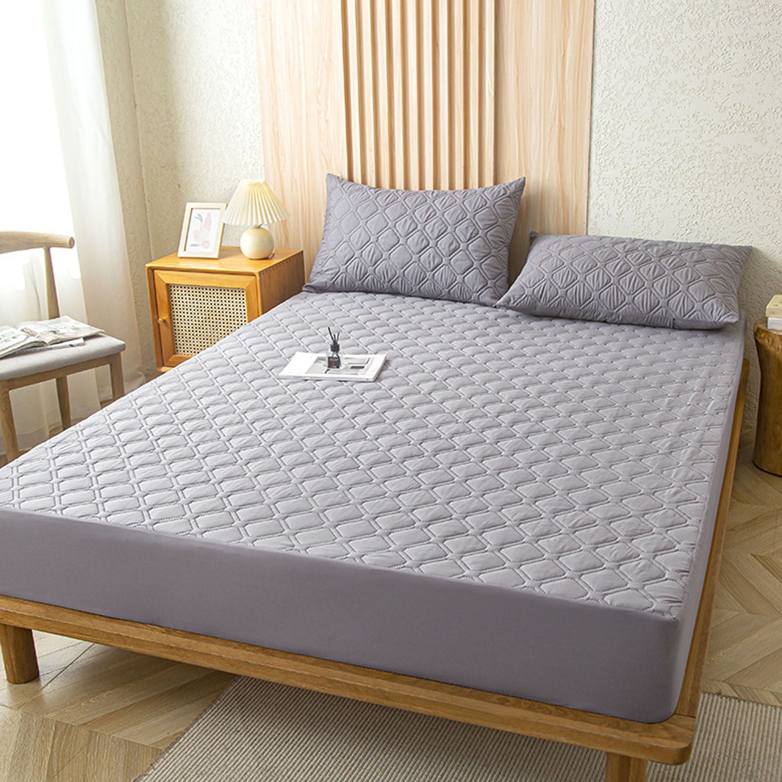 Mattress Cover Waterproof Dustproof Skin Friendly Cotton Insert Design Bed view 12