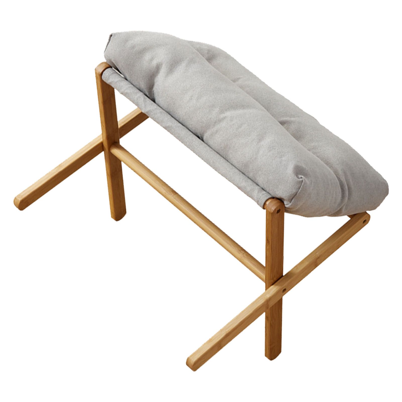 Foot Stool Foldable X Leg Modern Multifunctional Foot Rest with Soft Cushion view 3
