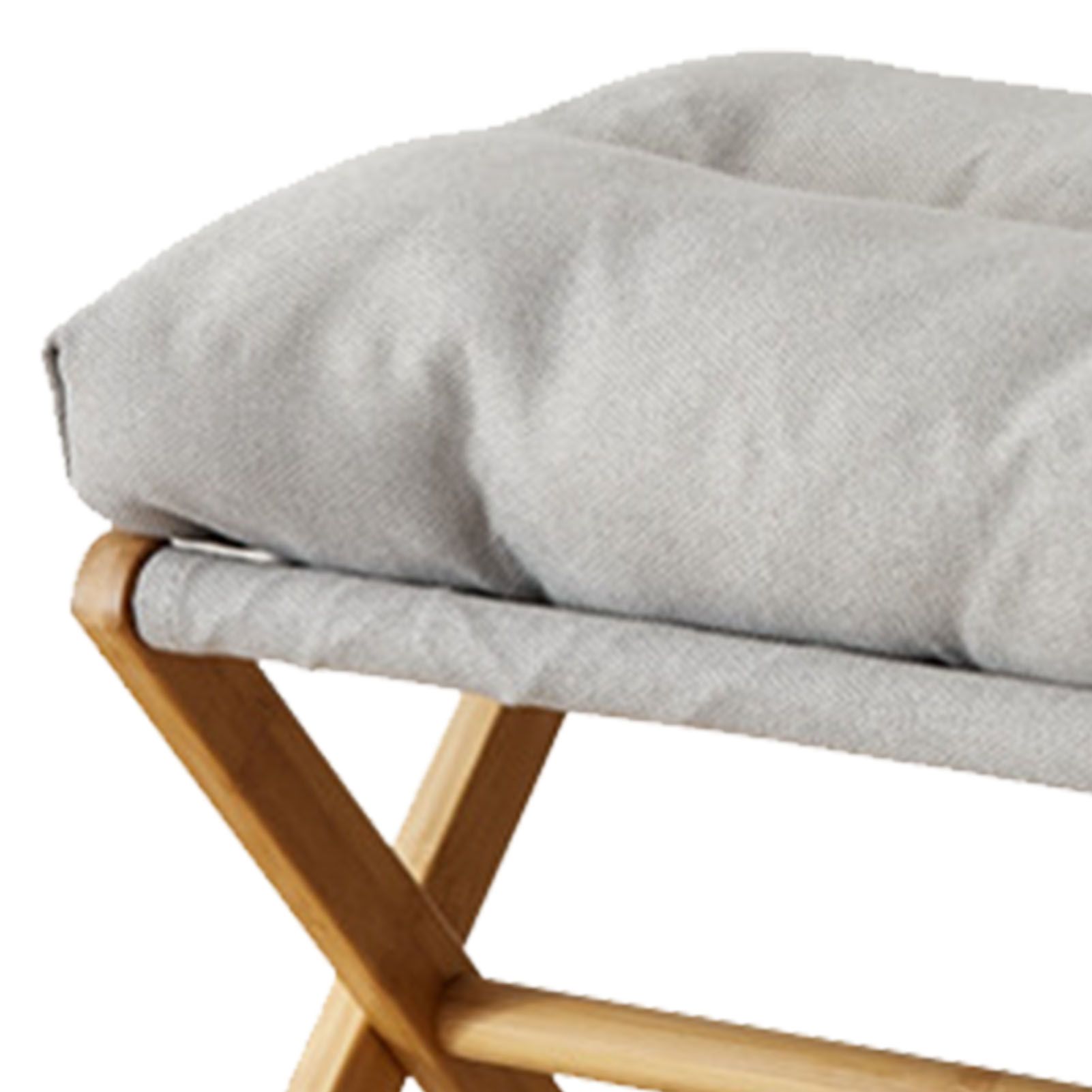 Foot Stool Foldable X Leg Modern Multifunctional Foot Rest with Soft Cushion view 8