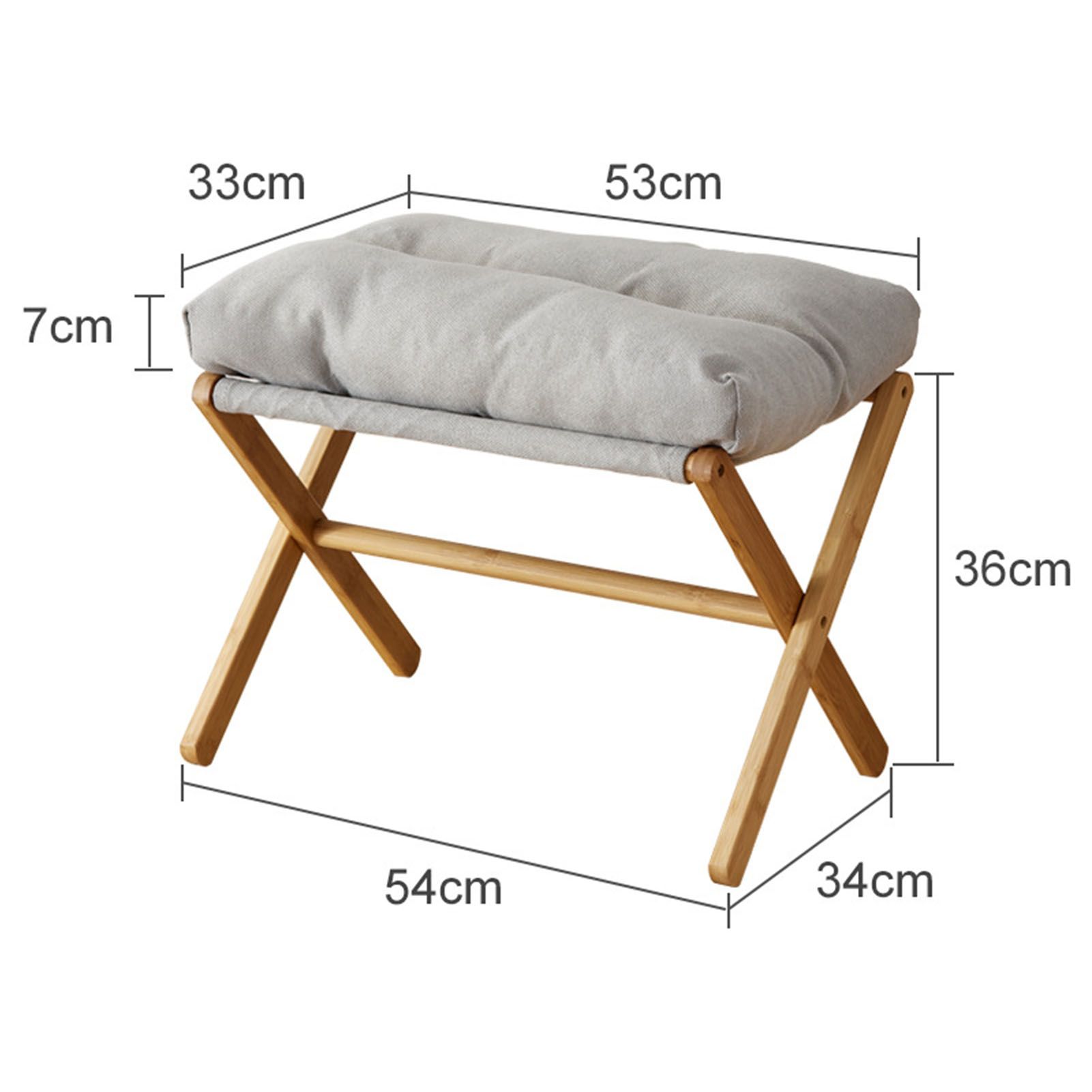 Foot Stool Foldable X Leg Modern Multifunctional Foot Rest with Soft Cushion view 10