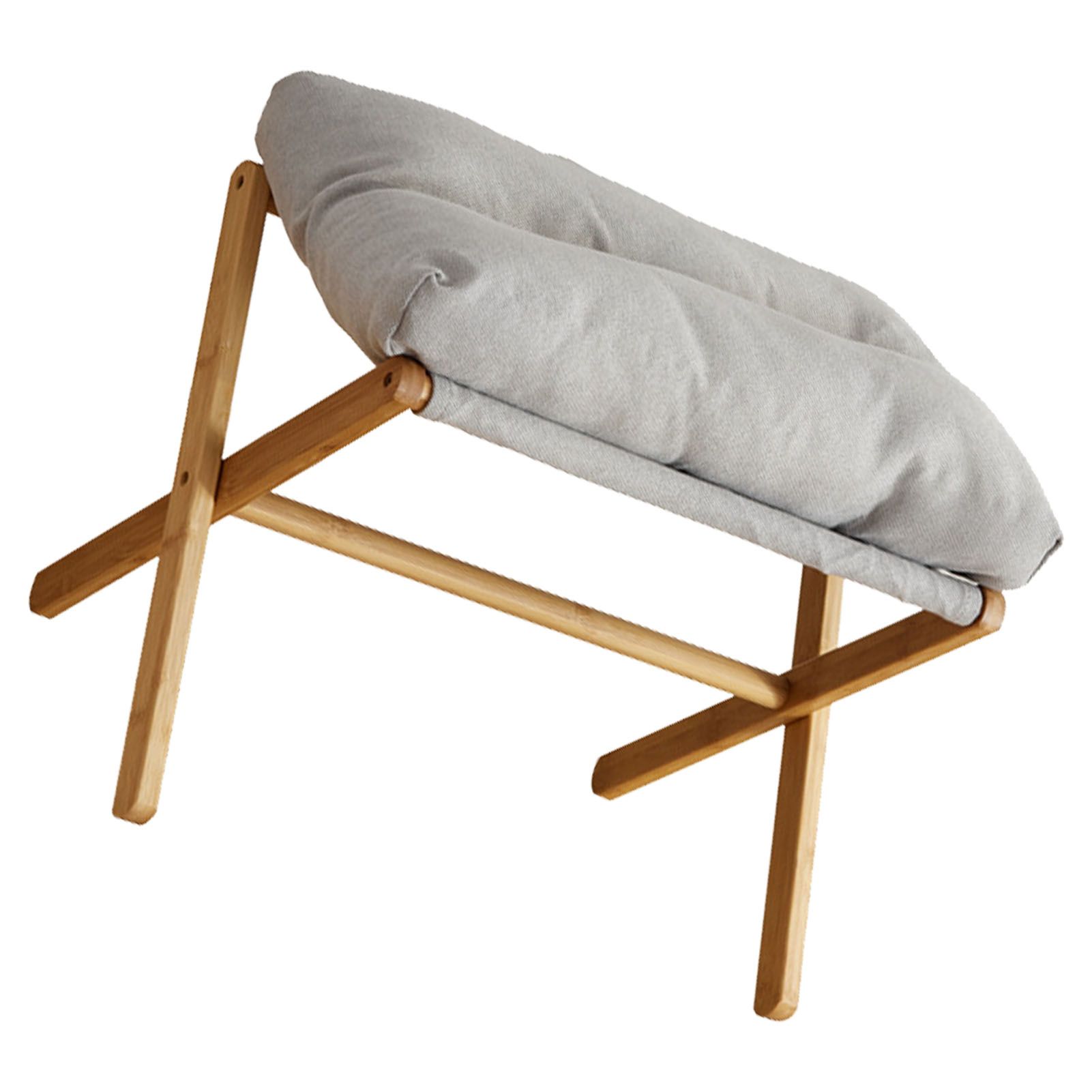 Foot Stool Foldable X Leg Modern Multifunctional Foot Rest with Soft Cushion view 12