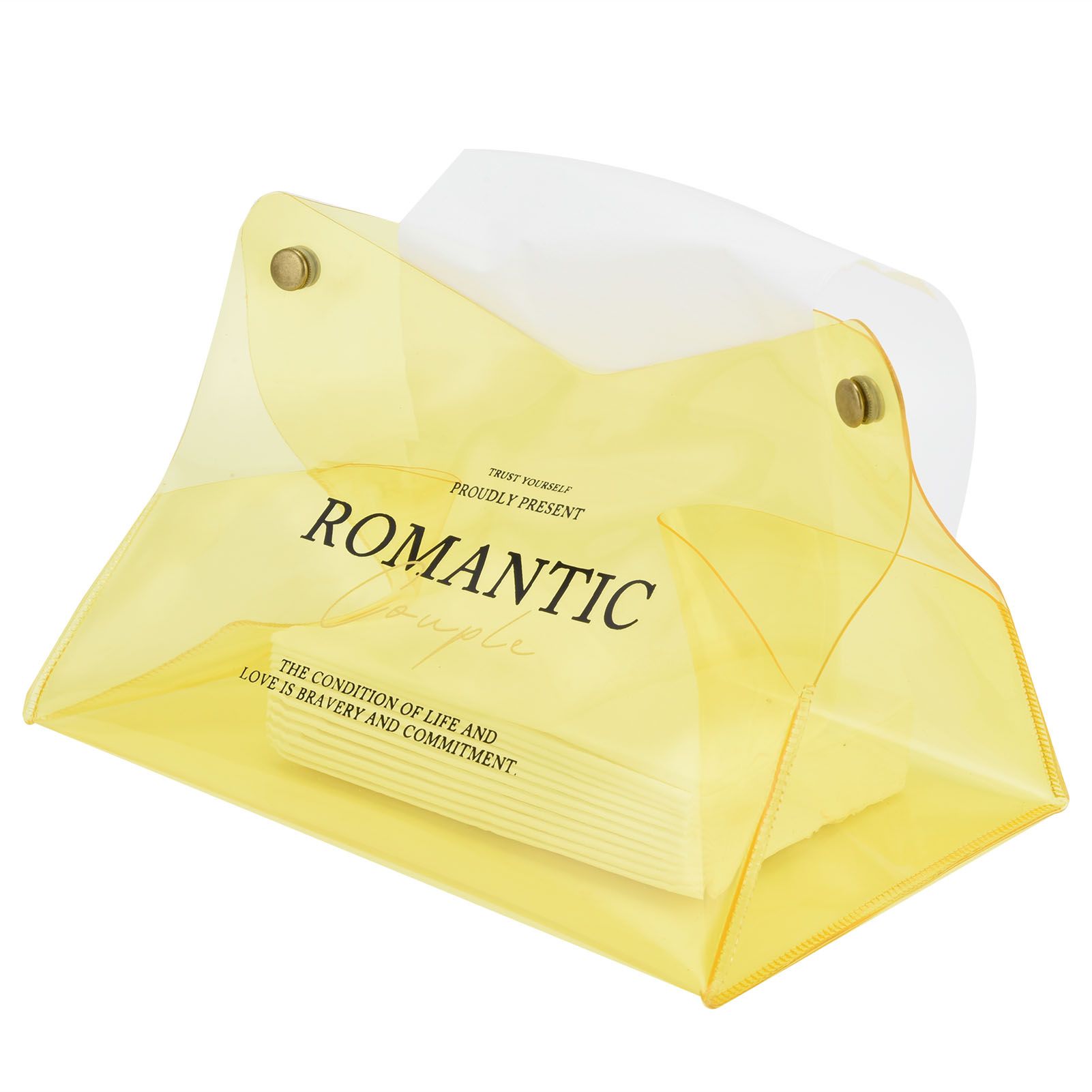 Tissue Container PVC Fashion Desktop Napkin Storage Case Box for Car Home view 2