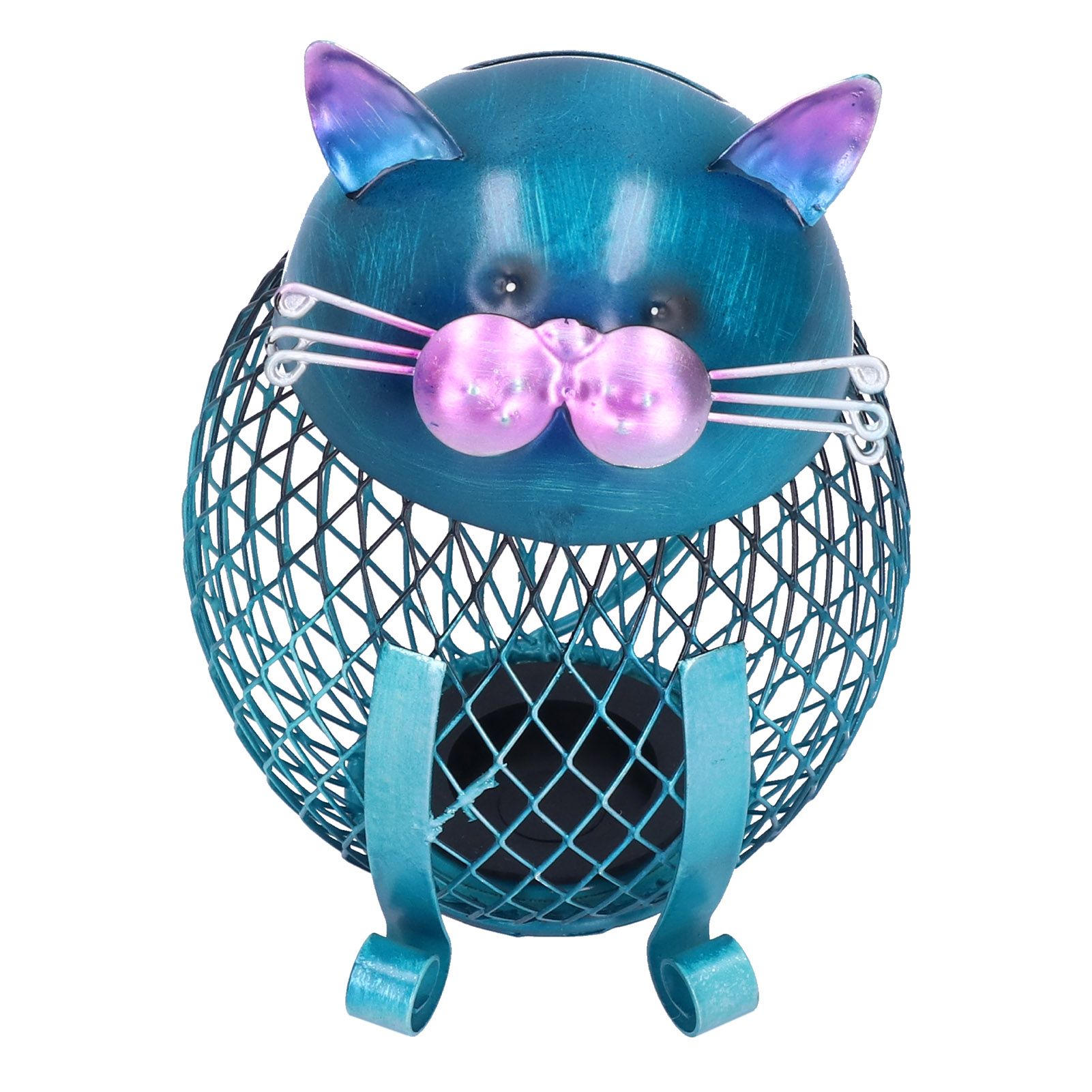 Coin Box Cat Animal Decoration Wrought Iron Handmade Money Saving Box Birthday view 5