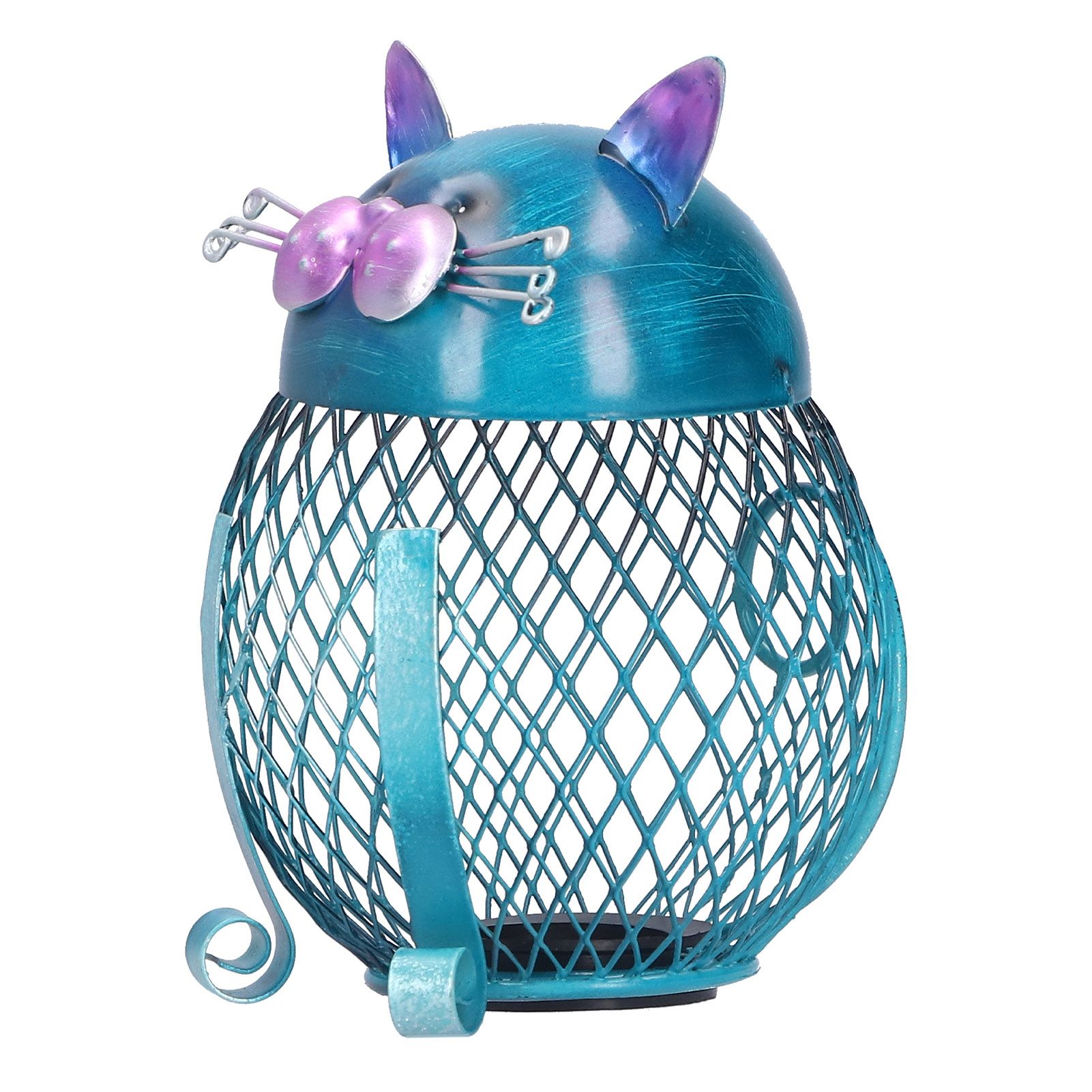 Coin Box Cat Animal Decoration Wrought Iron Handmade Money Saving Box Birthday view 7