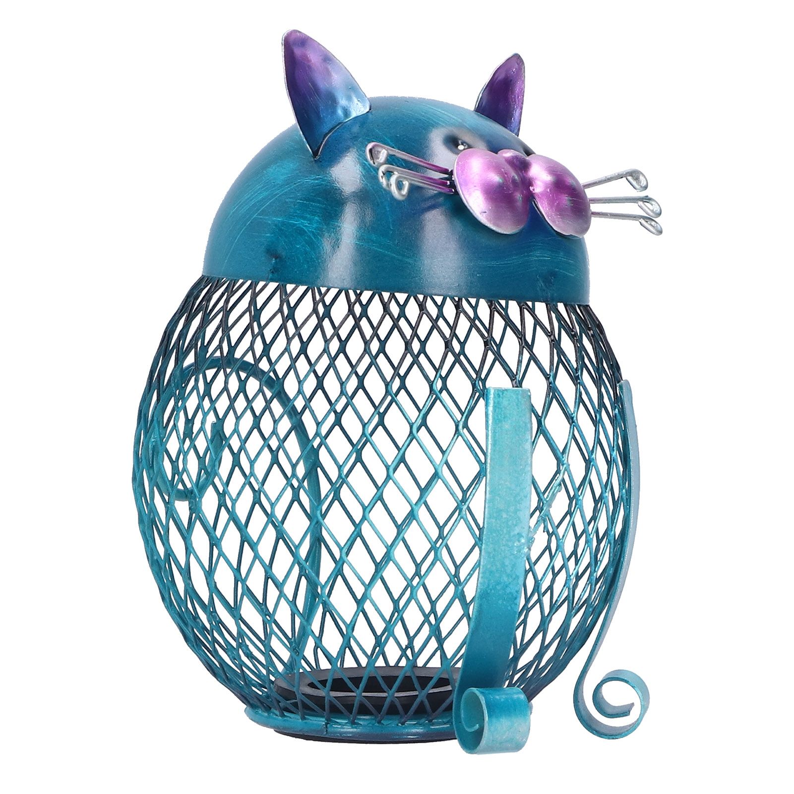 Coin Box Cat Animal Decoration Wrought Iron Handmade Money Saving Box Birthday view 8