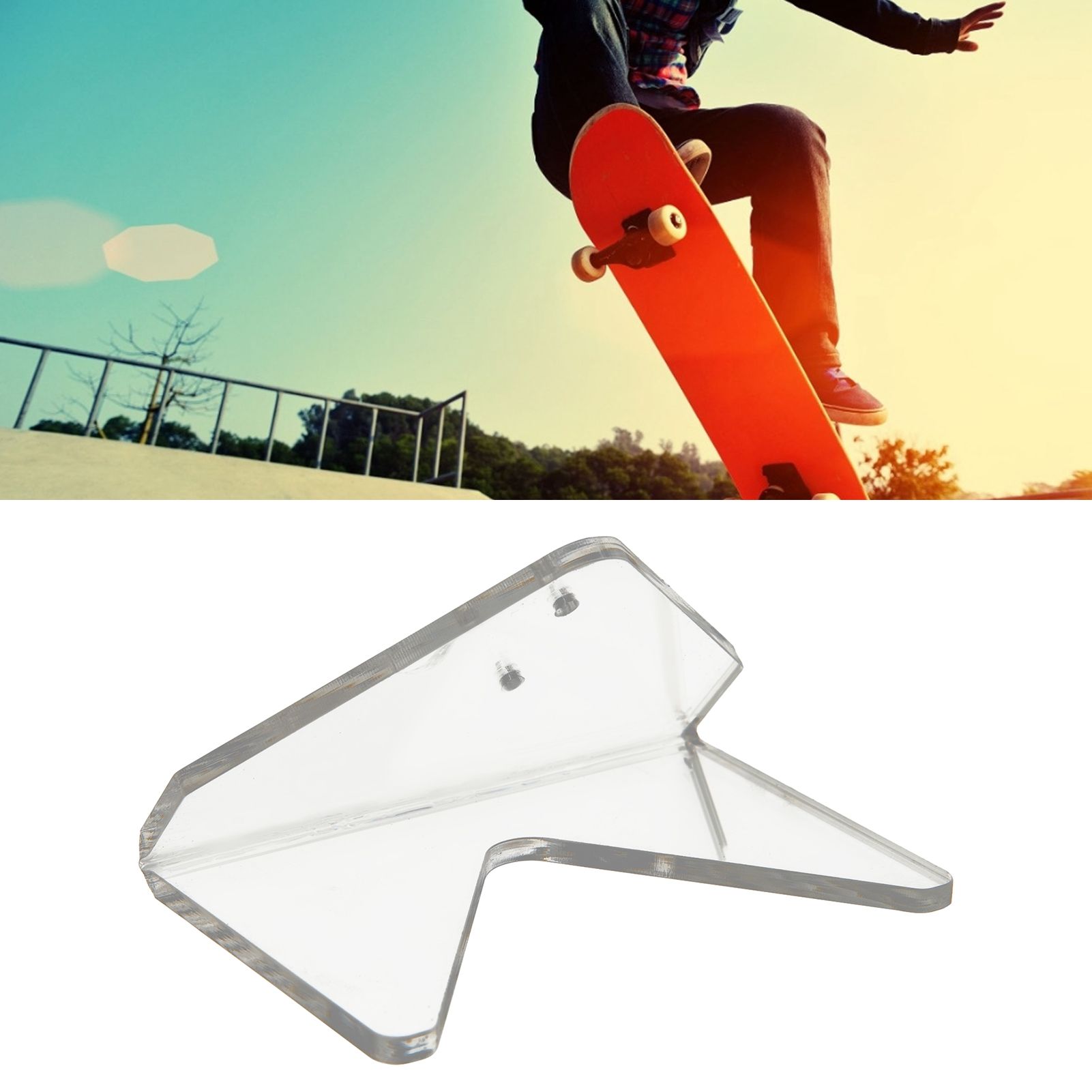 Skateboard Display Rack Stand Transparent Acrylic Wall Mount Hanger Holder for view 11