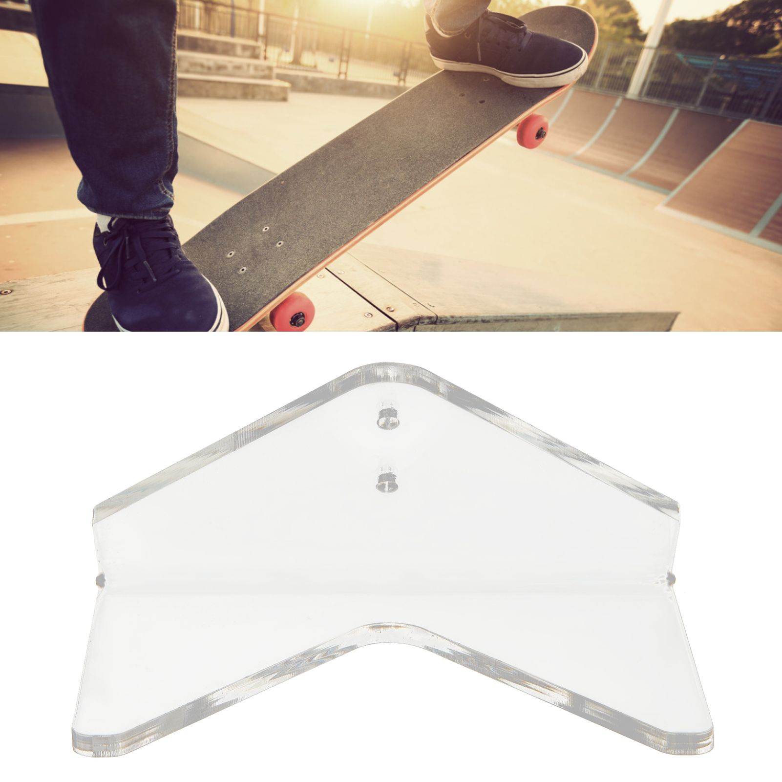 Skateboard Display Rack Stand Transparent Acrylic Wall Mount Hanger Holder for view 12