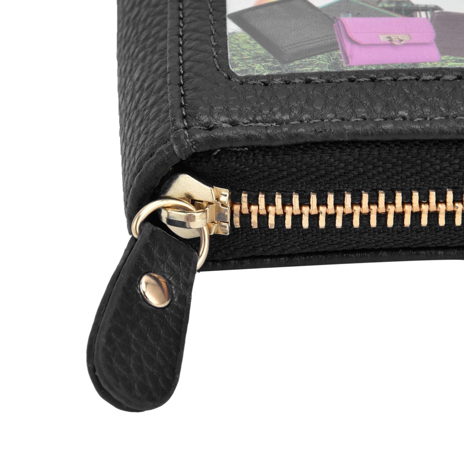 Credit Card Bag with Zipper Fashionable Mini Portable Antimagnetic ID Cards view 14
