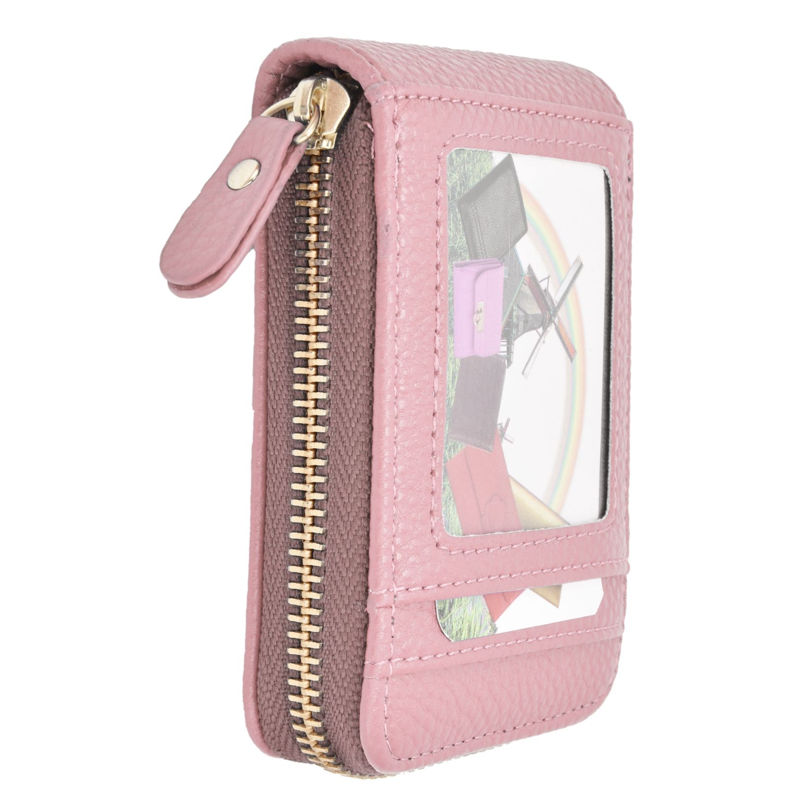 Credit Card Bag with Zipper Fashionable Mini Portable Antimagnetic ID Cards view 6