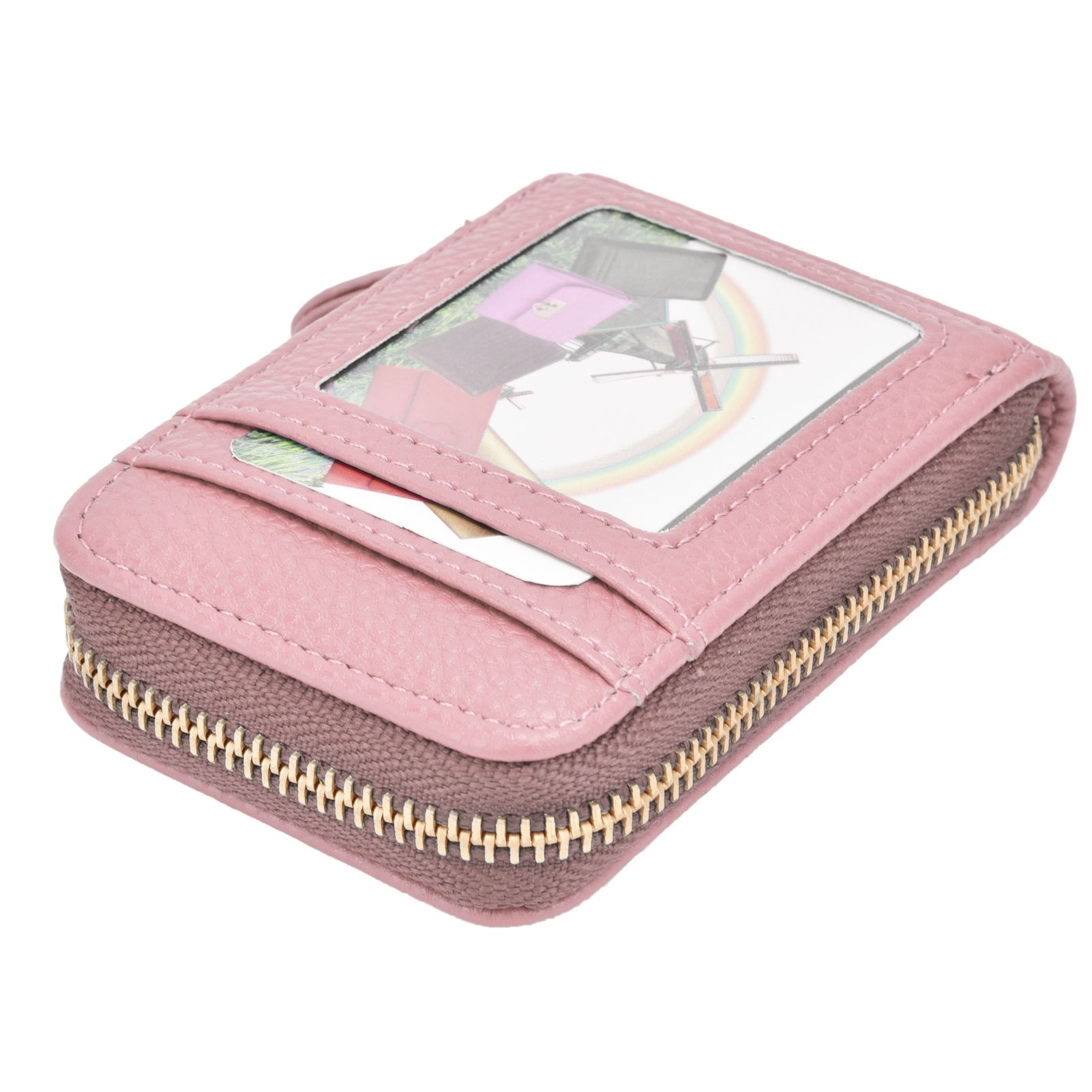 Credit Card Bag with Zipper Fashionable Mini Portable Antimagnetic ID Cards view 8