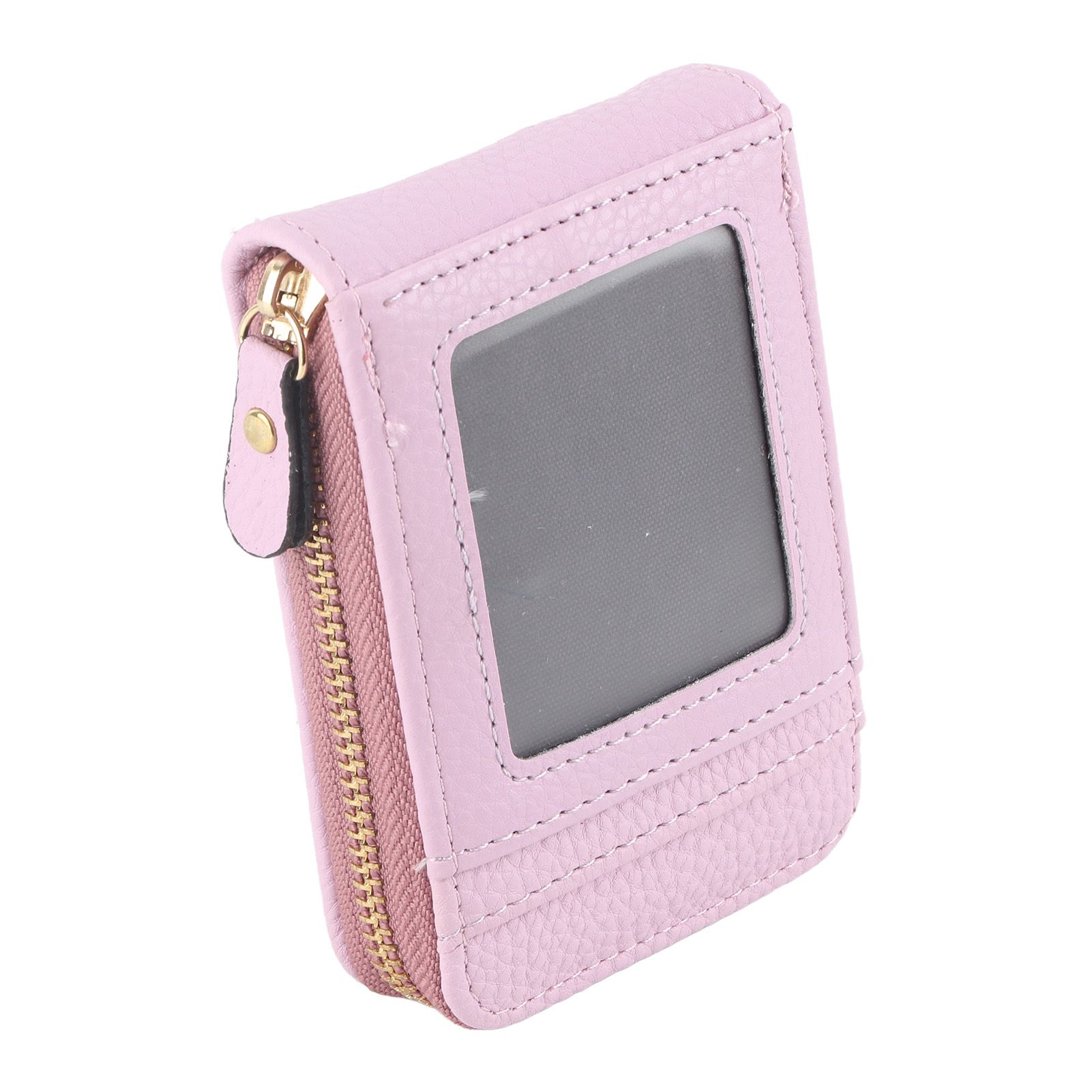 Credit Card Bag with Zipper Fashionable Mini Portable Antimagnetic ID Cards