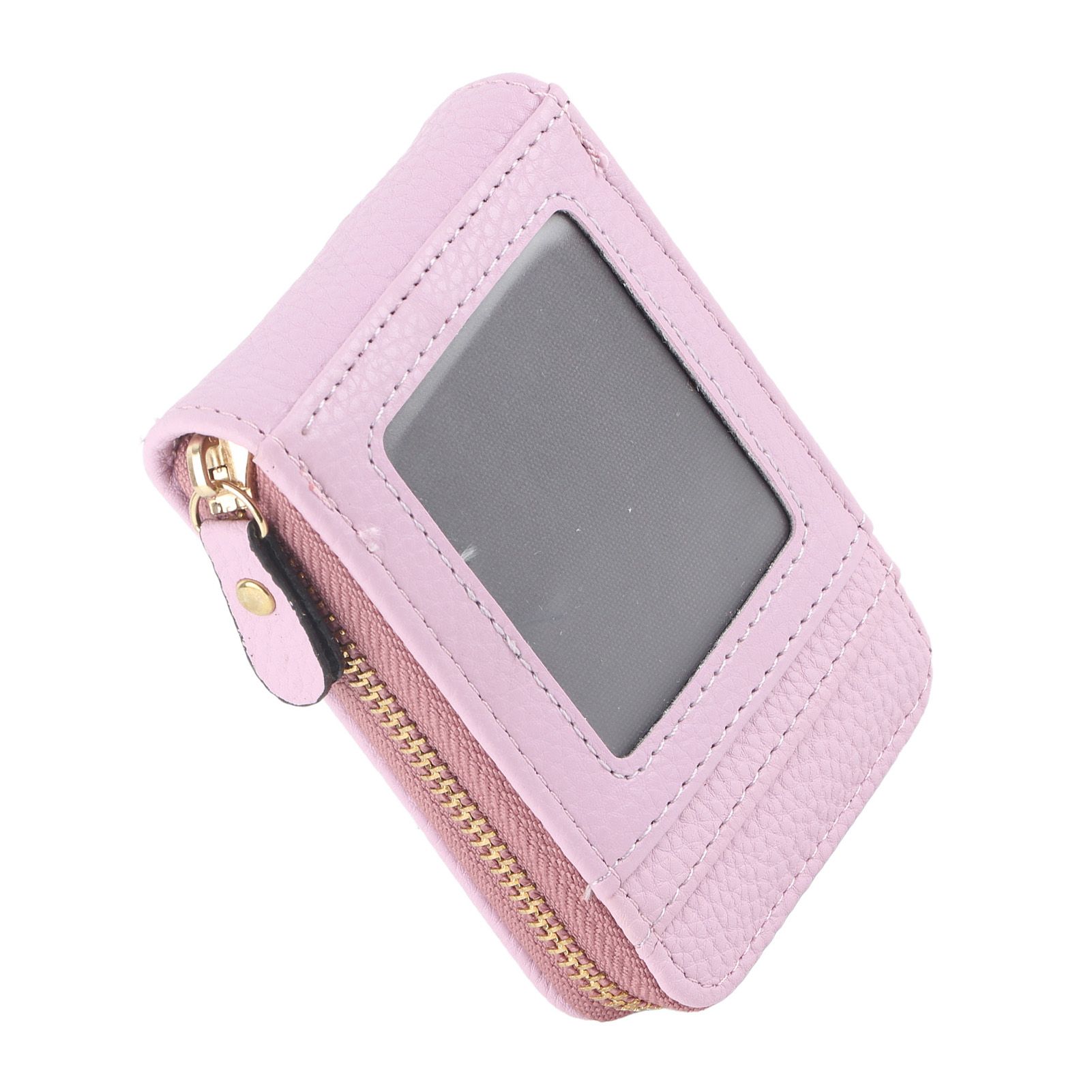 Credit Card Bag with Zipper Fashionable Mini Portable Antimagnetic ID Cards view 4