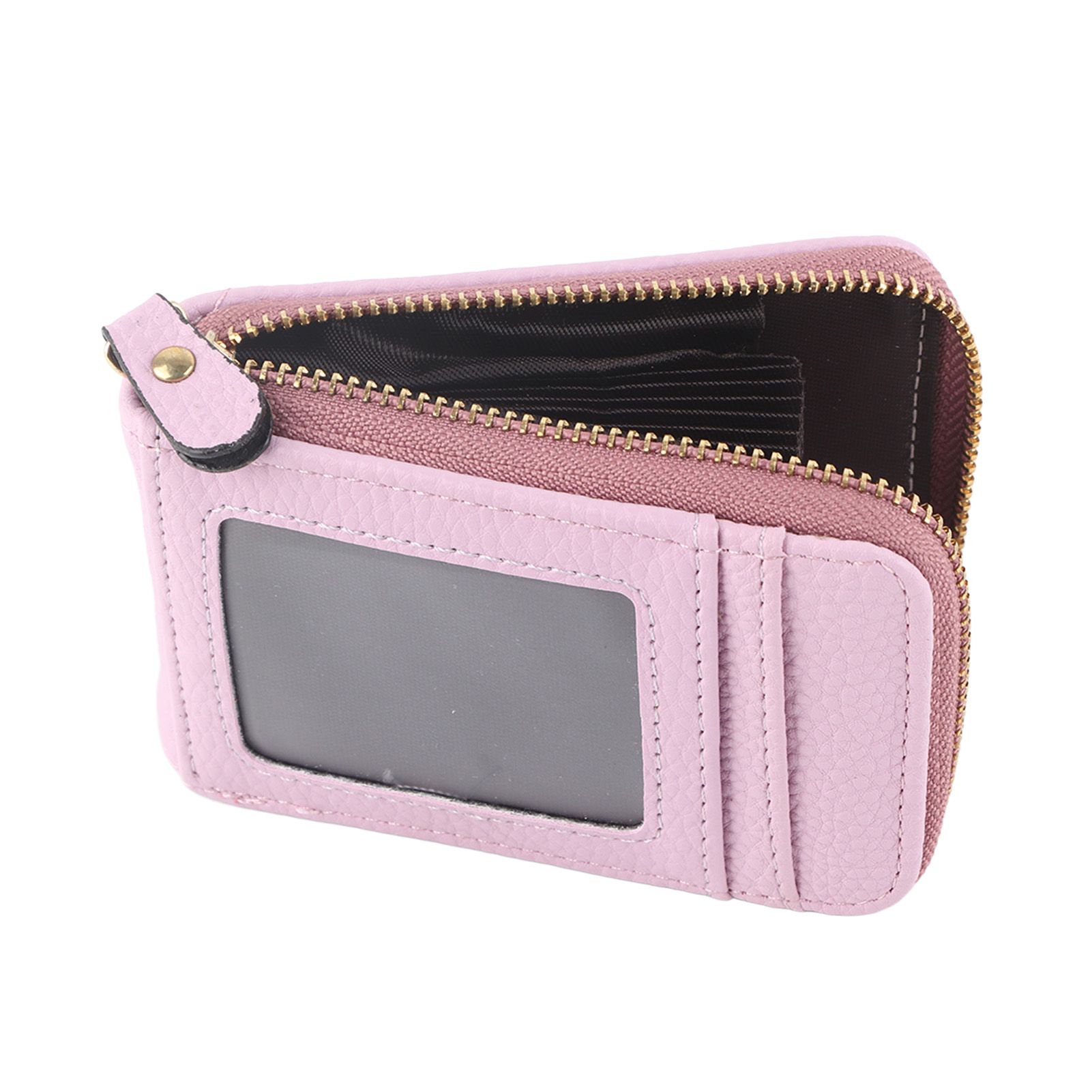 Credit Card Bag with Zipper Fashionable Mini Portable Antimagnetic ID Cards view 6