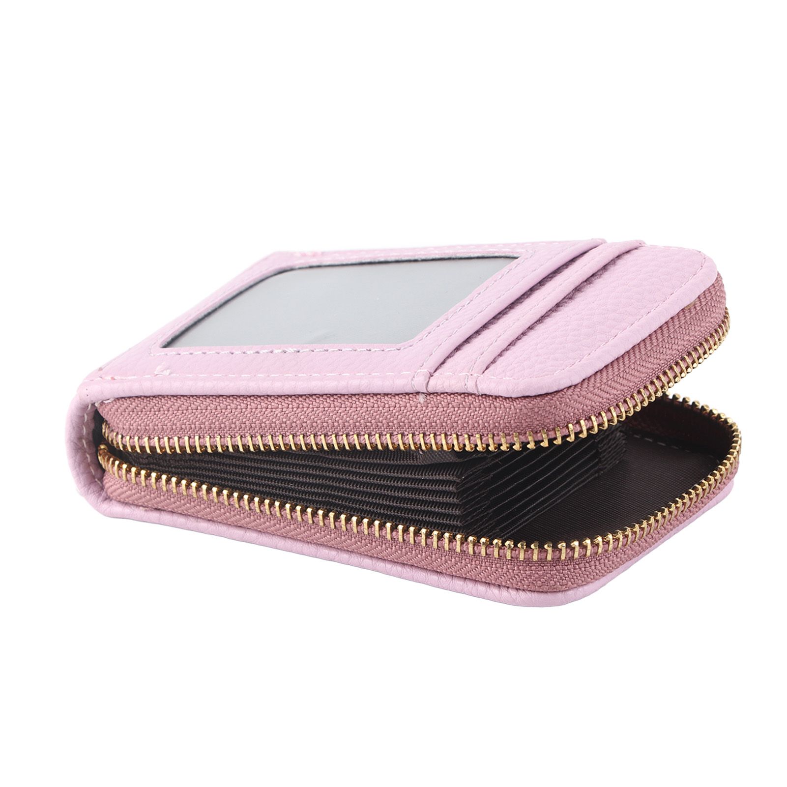 Credit Card Bag with Zipper Fashionable Mini Portable Antimagnetic ID Cards view 8