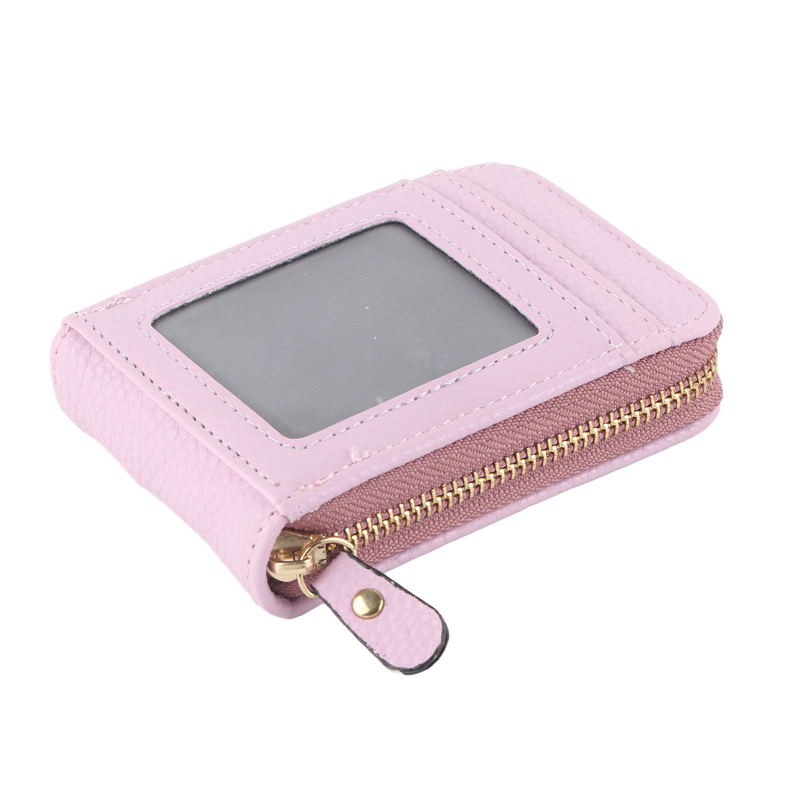 Credit Card Bag with Zipper Fashionable Mini Portable Antimagnetic ID Cards view 9