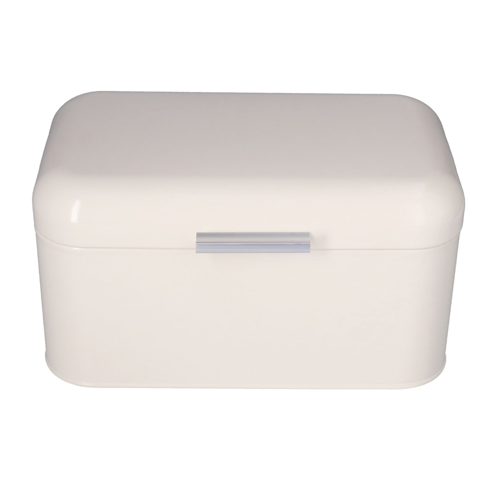 Milky White Bread Box Safe Odorless Large Capacity Anti Fingerprint Retro Tin