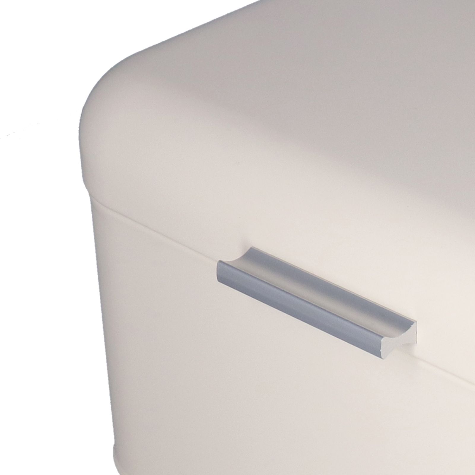 Milky White Bread Box Safe Odorless Large Capacity Anti Fingerprint Retro Tin view 13