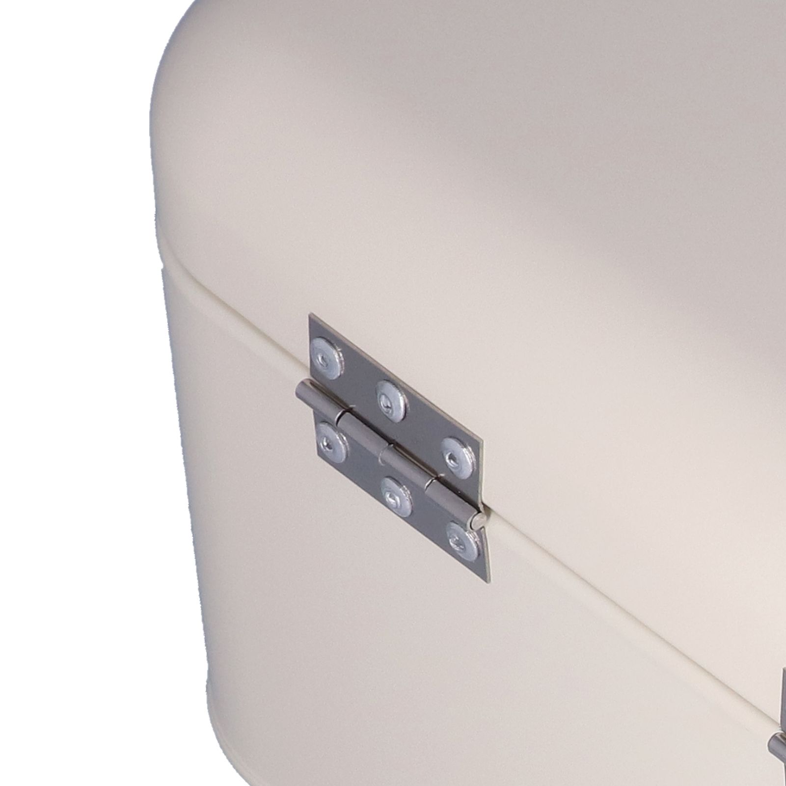 Milky White Bread Box Safe Odorless Large Capacity Anti Fingerprint Retro Tin view 14