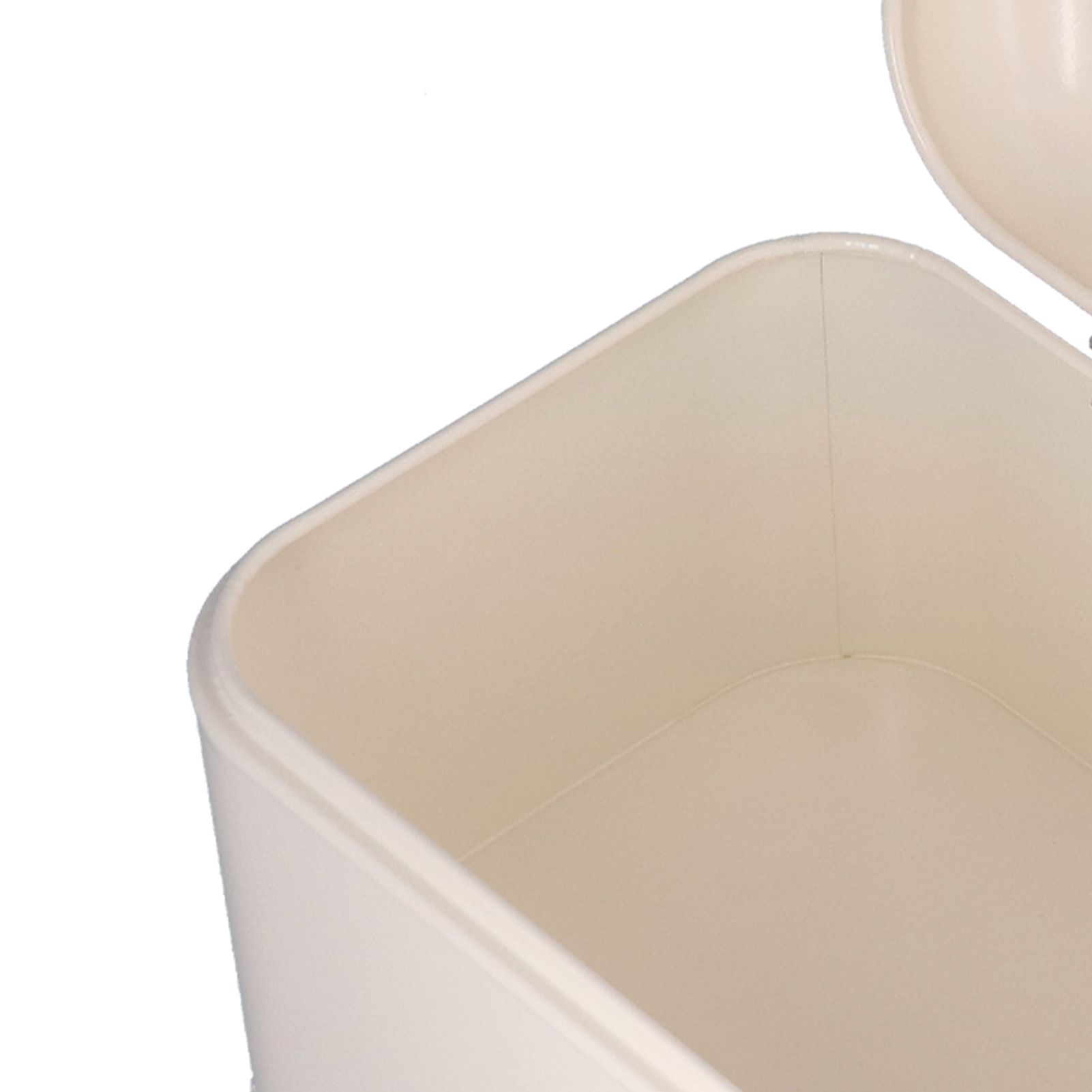 Milky White Bread Box Safe Odorless Large Capacity Anti Fingerprint Retro Tin view 15