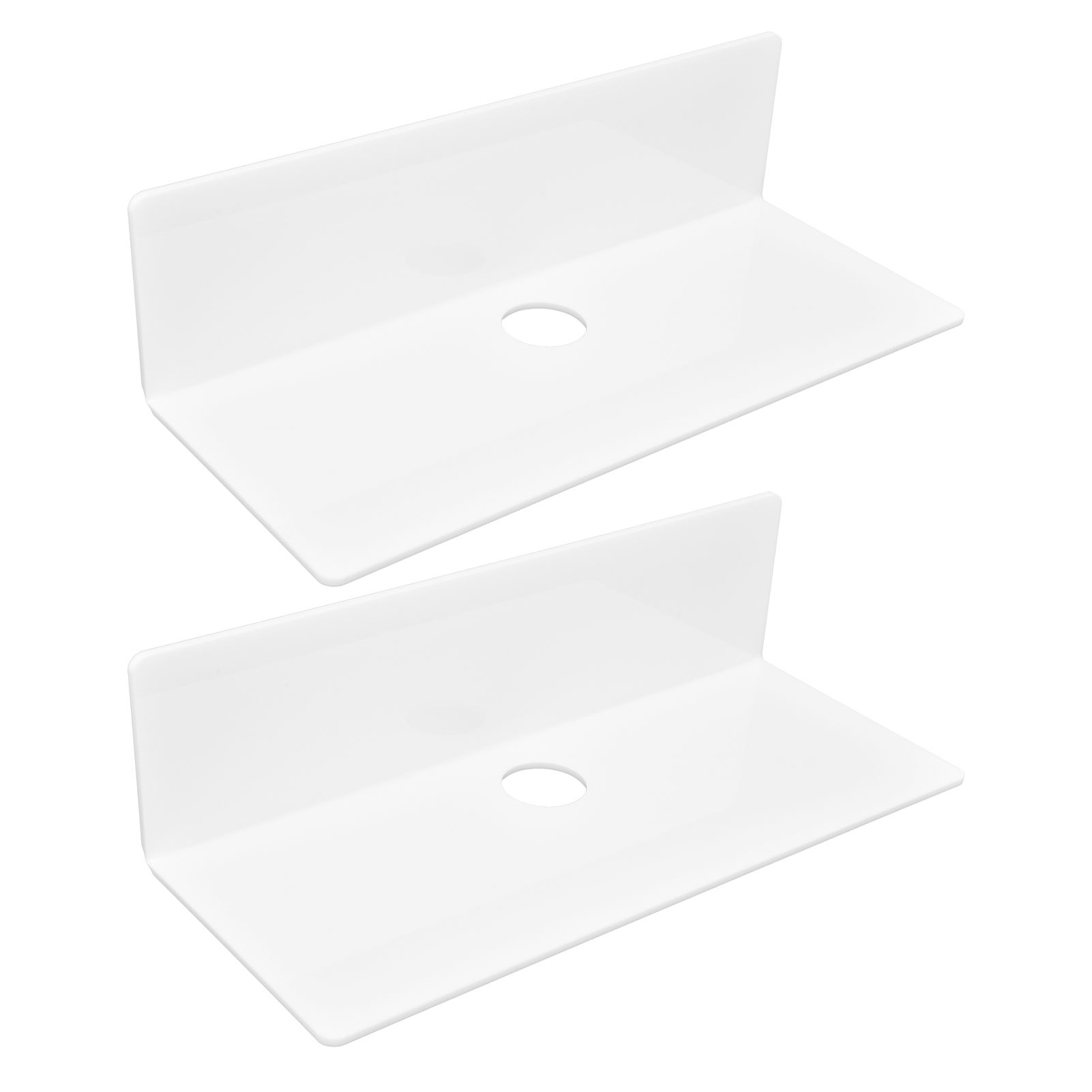 2Pcs Display Shelf Acrylic Perforation Free High Strength Wall Mount Shelf for view 3