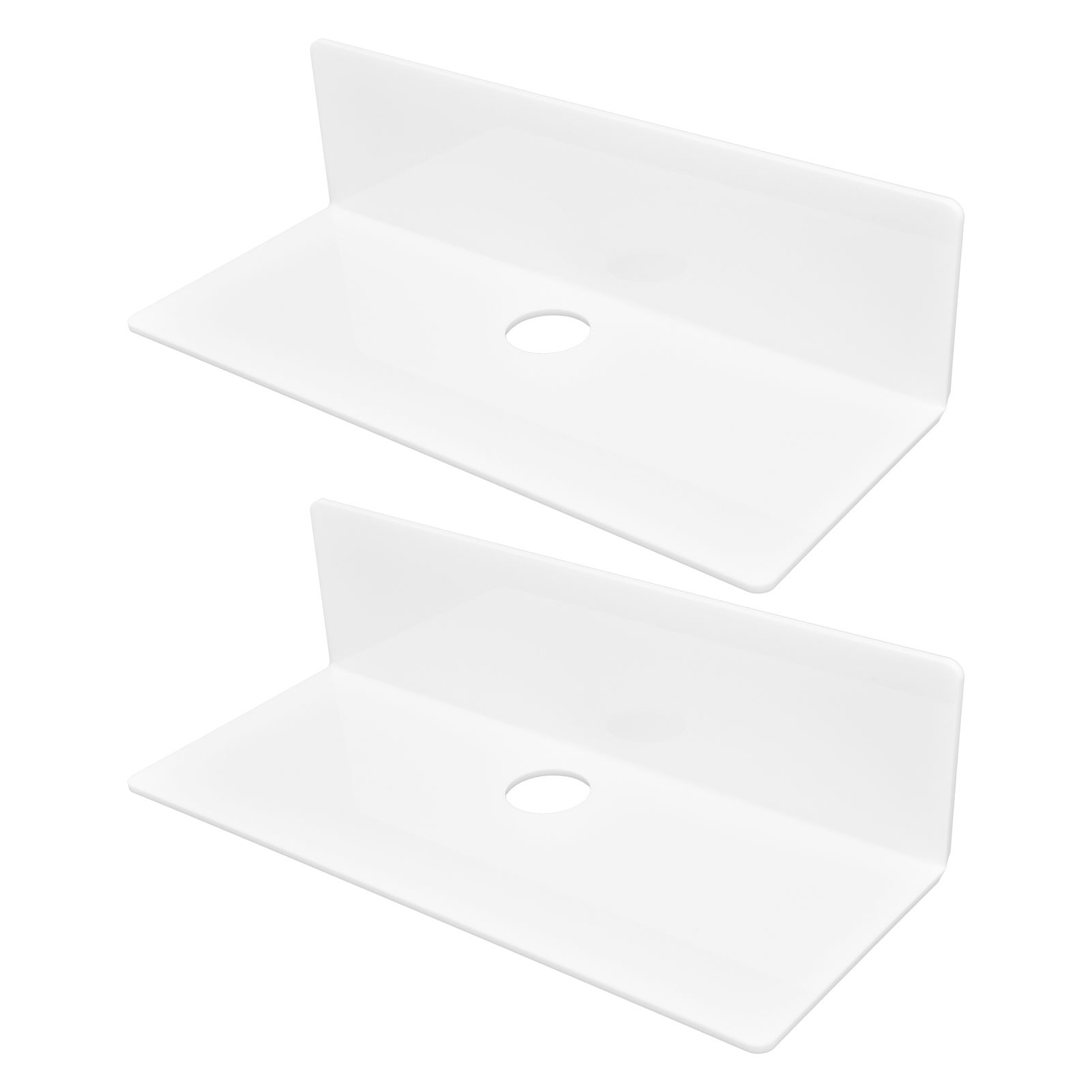 2Pcs Display Shelf Acrylic Perforation Free High Strength Wall Mount Shelf for view 4